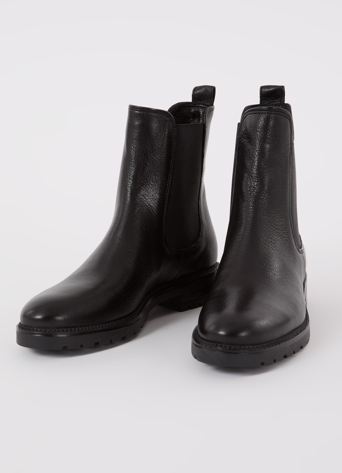 Dune London Poema chelsea boot van leer - detail 2 zwart