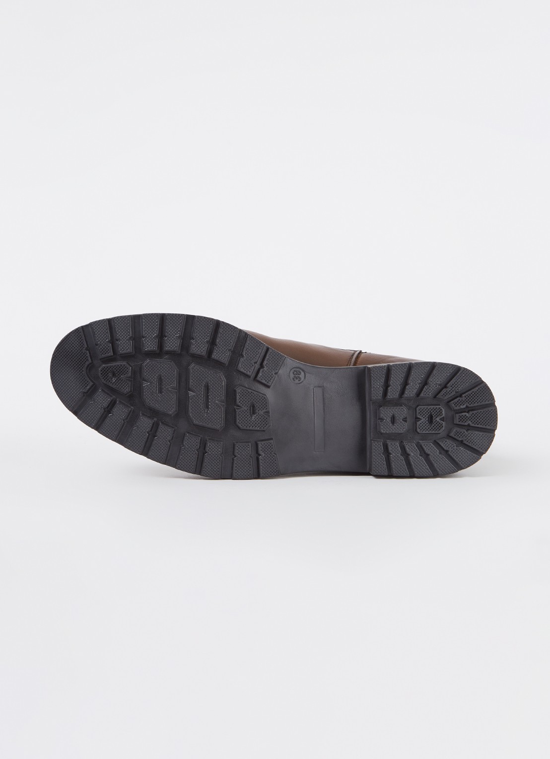 Dune London Poema chelsea boot van leer - detail 4 kastanjebruin
