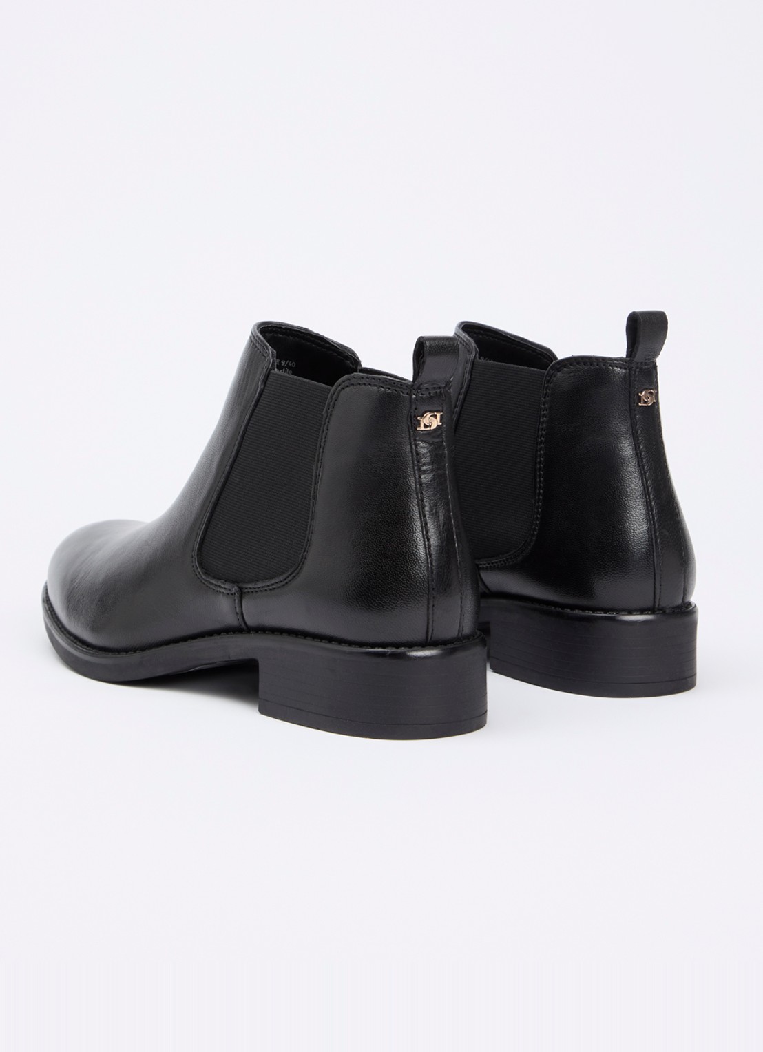 Dune London Polished chelsea boot van leer - achterkant zwart