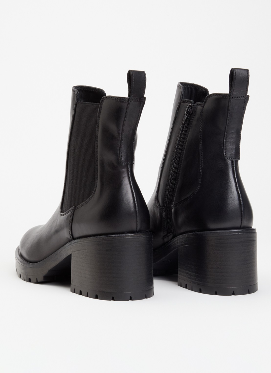 Dune London Positivity chelsea boot van leer - achterkant 3 zwart