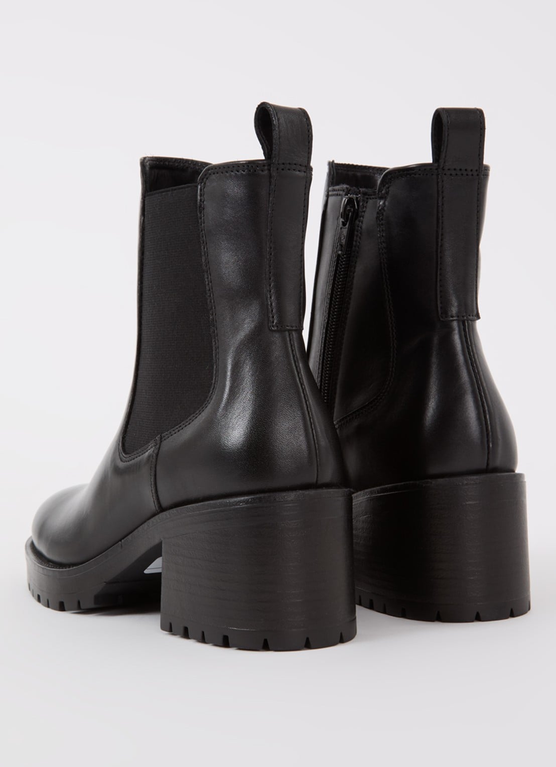 Dune London Positivity chelsea boot van leer - achterkant 2 zwart