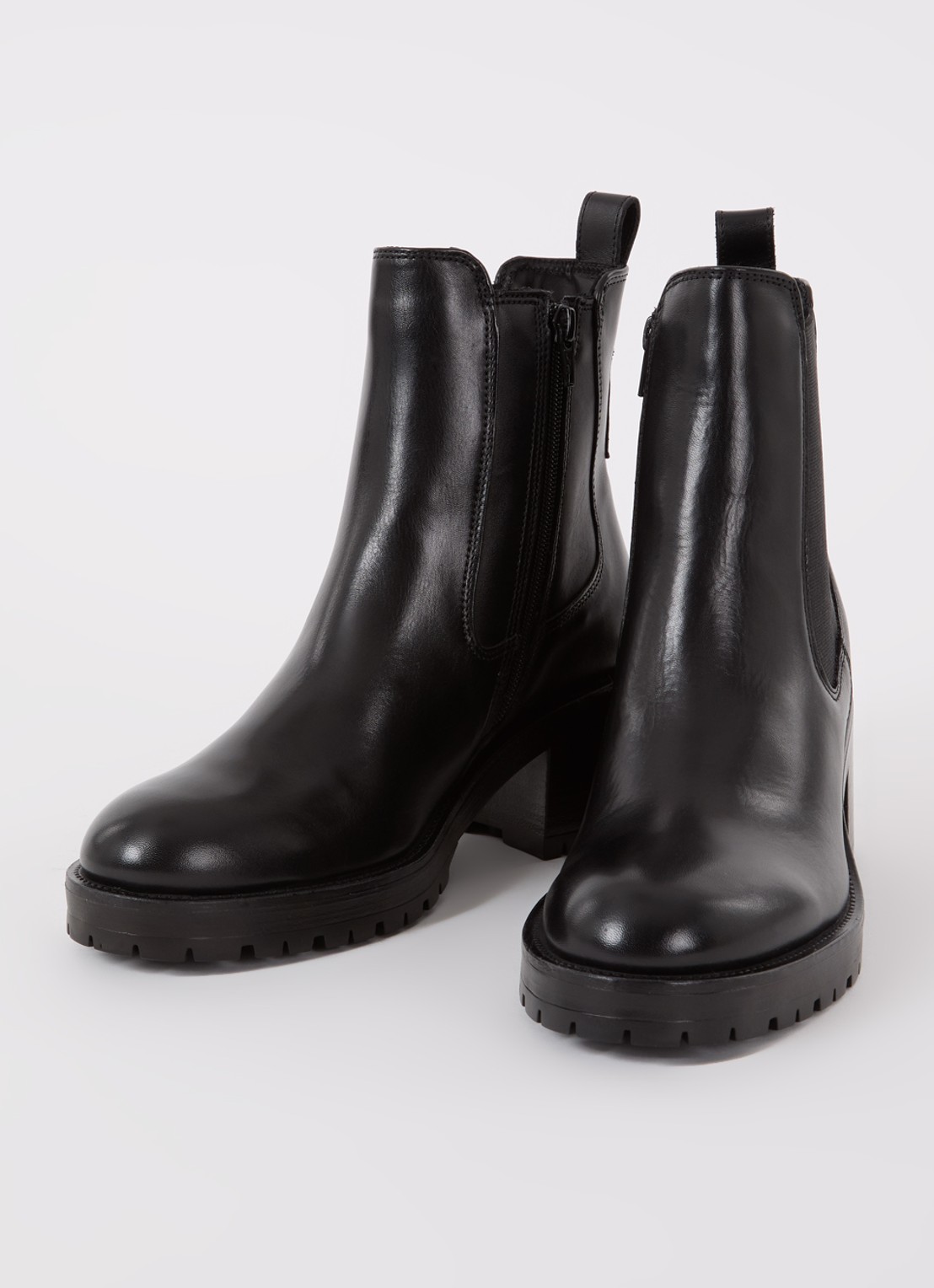 Dune London Positivity chelsea boot van leer - detail 3 zwart
