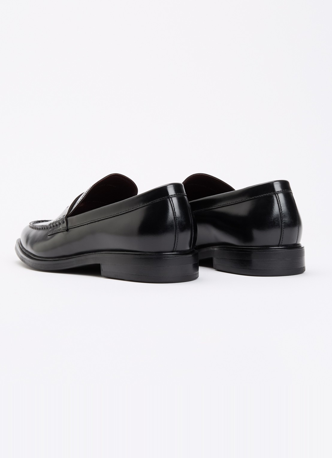 Dune London Sacha loafer van leer - achterkant zwart