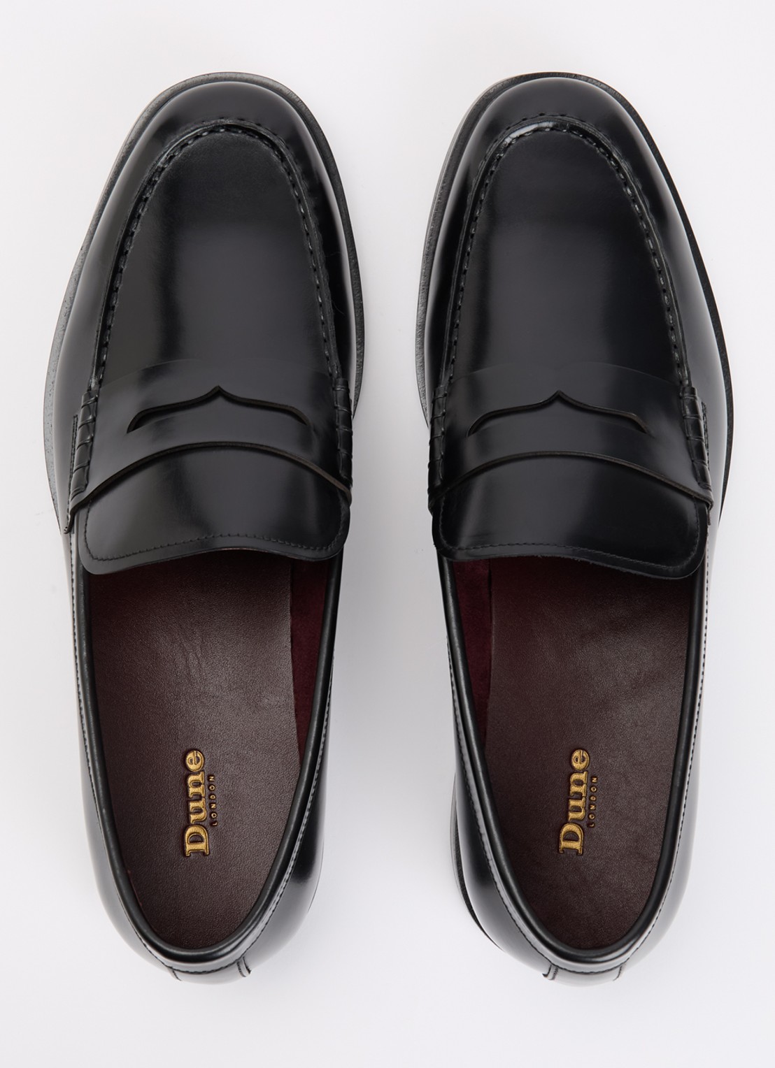 Dune London Sacha loafer van leer - detail 4 zwart