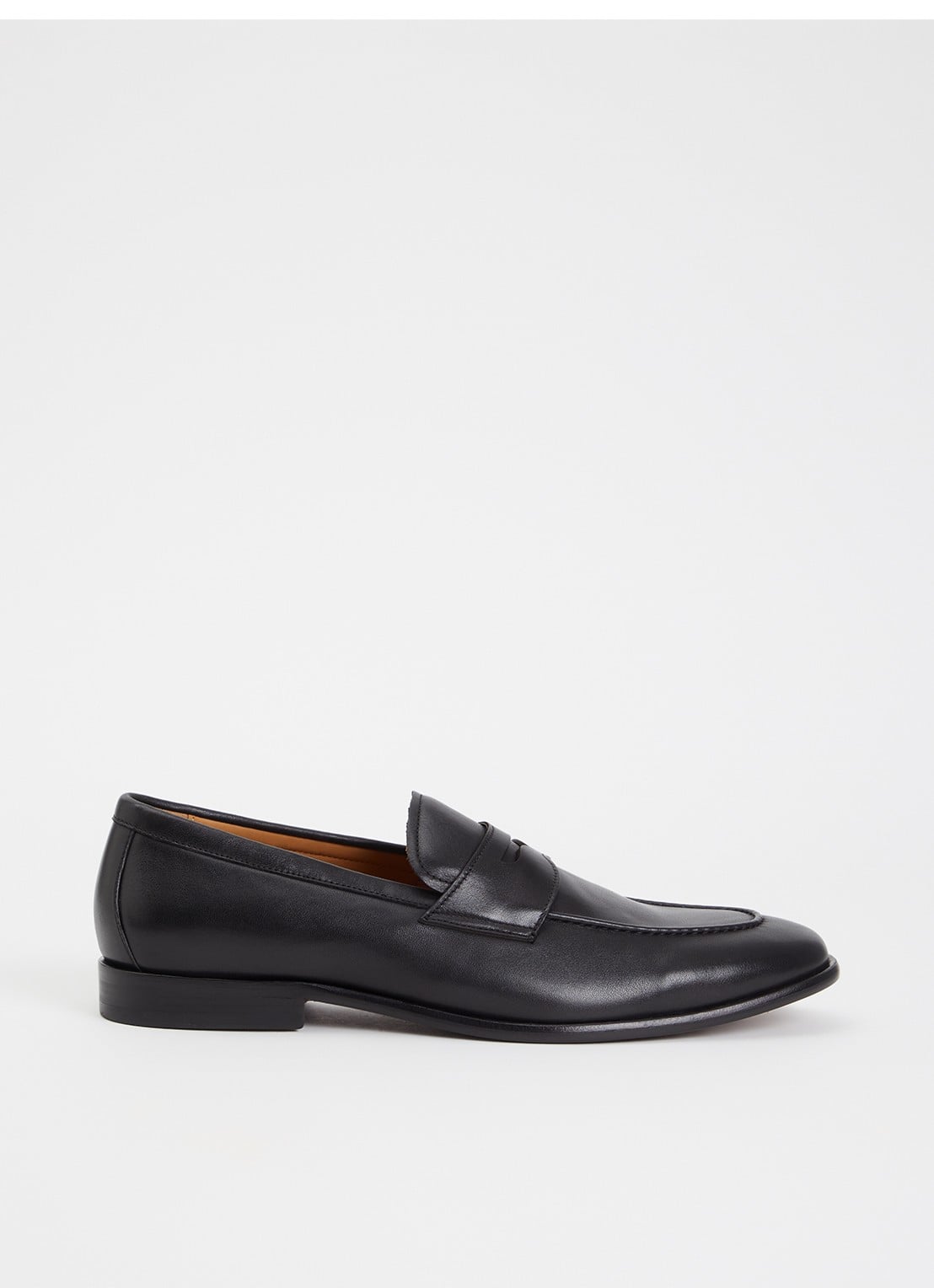 Dune London Salford loafer van leer - voorkant 5 zwart