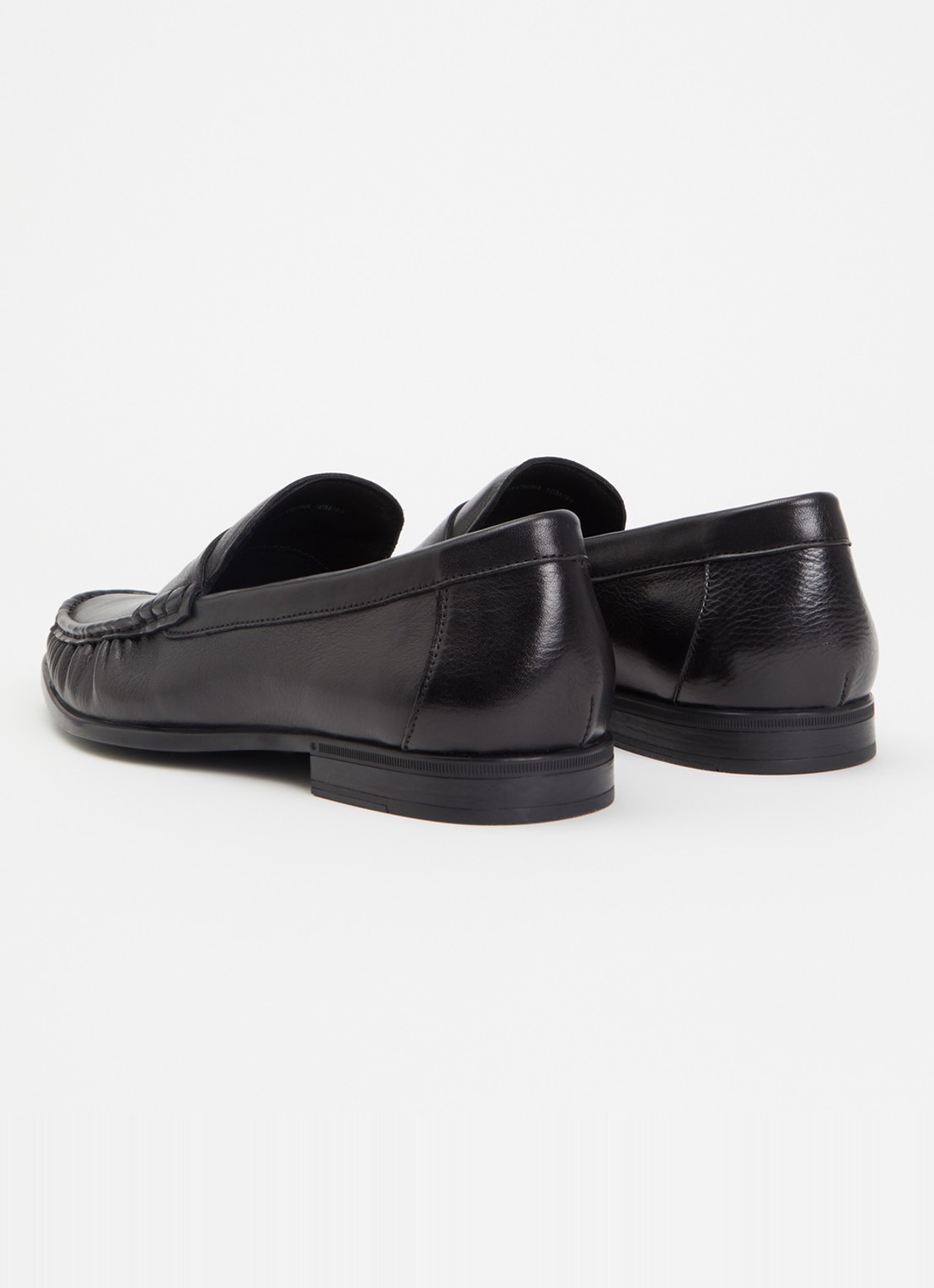 Dune London Sammi loafer van leer  - achterkant 5 zwart