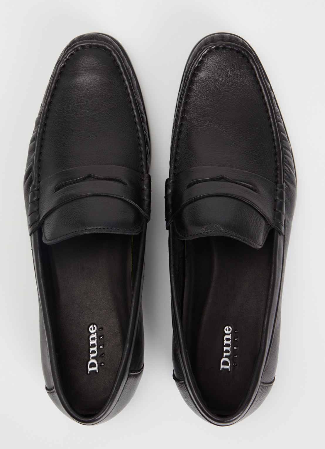 Dune London Sammi loafer van leer  - detail 2 zwart