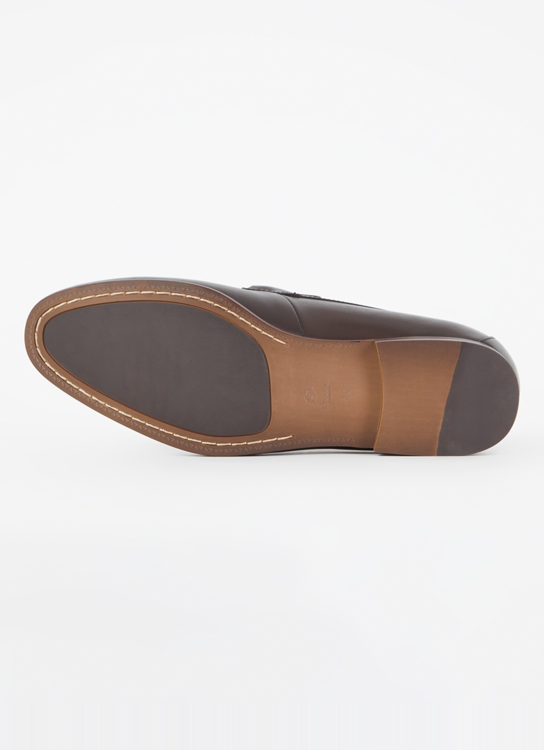 Dune London Scilly loafer van leer met horsebit - detail 3 donkerbruin