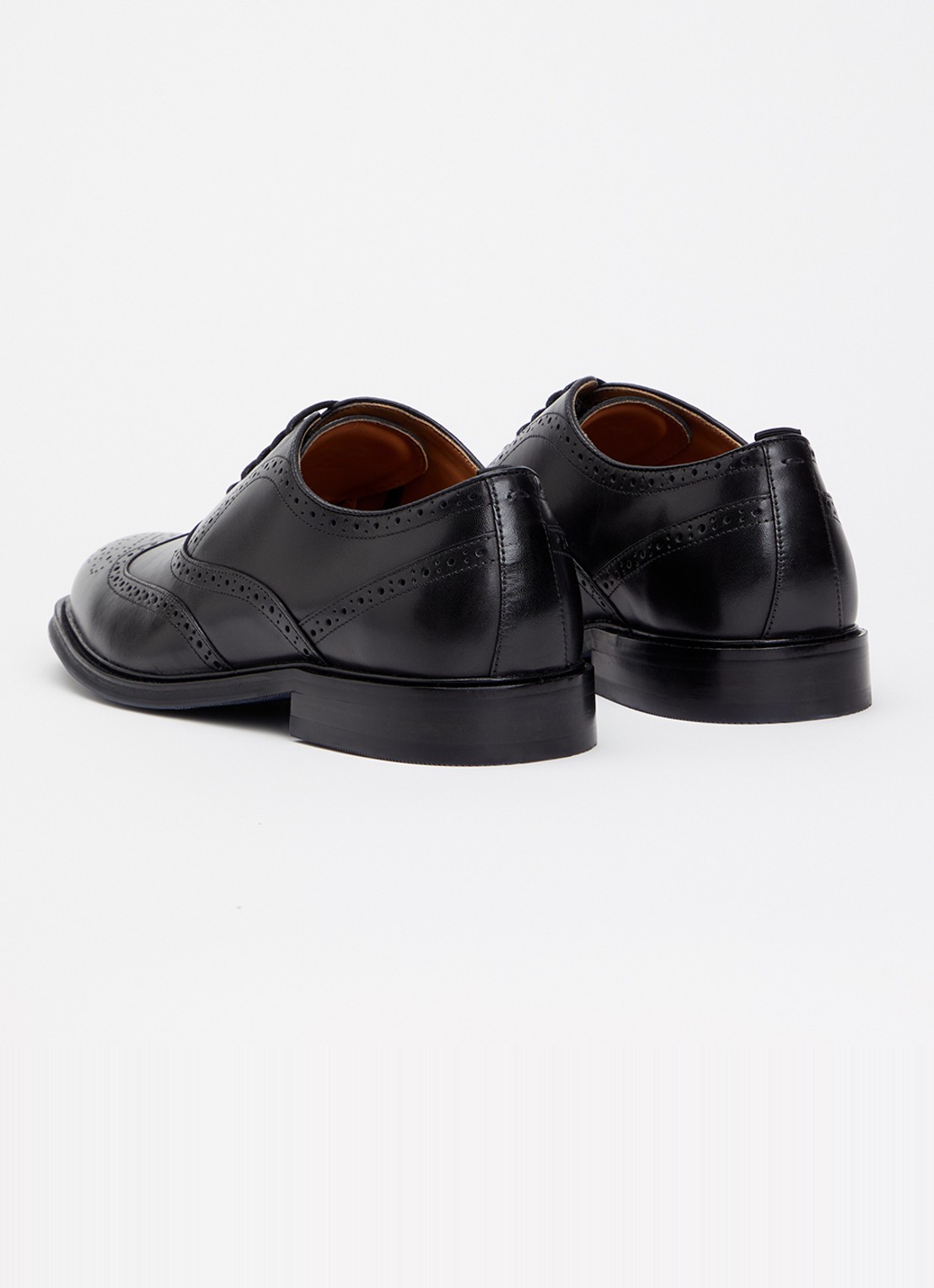 Dune London Senser brogue van leer  - achterkant 5 zwart