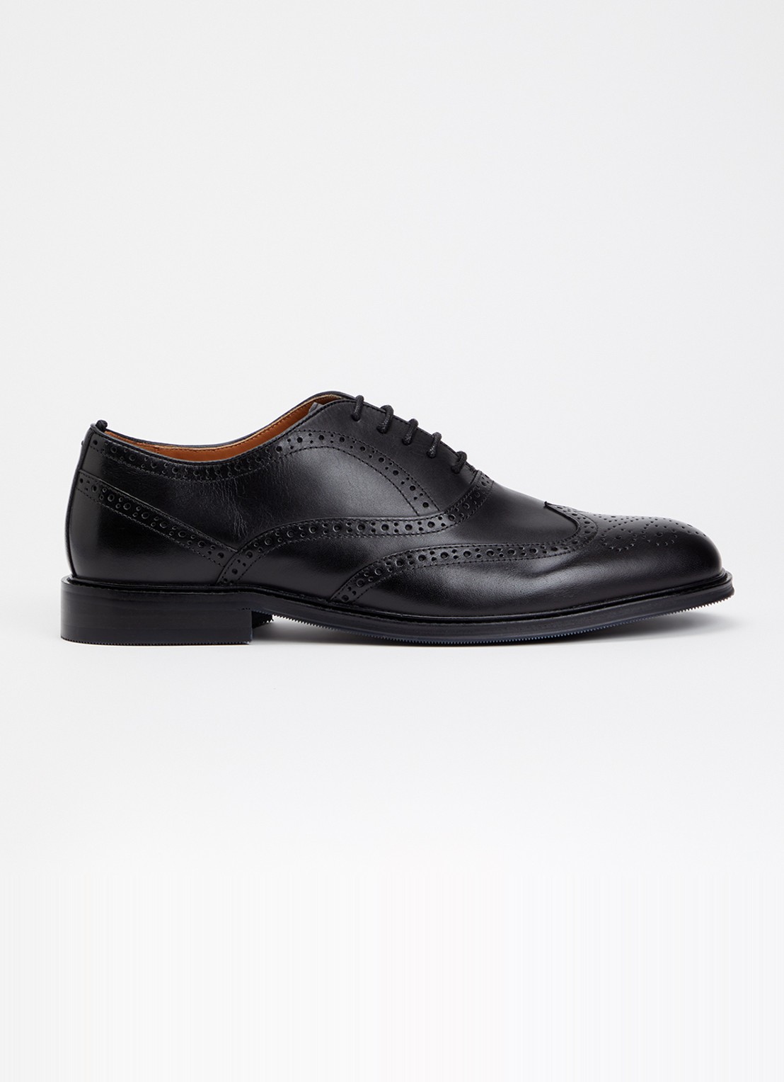 Dune London Senser brogue van leer  - voorkant 4 zwart