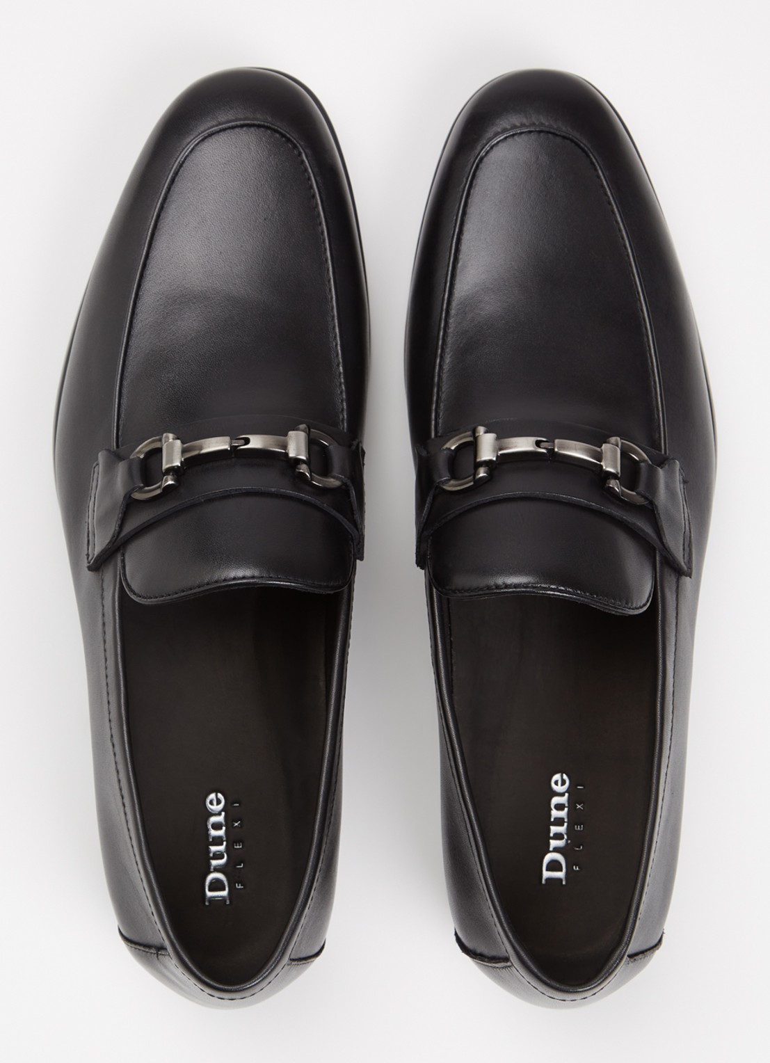 Dune London Seymore loafer van leer met horsebit - detail 3 zwart