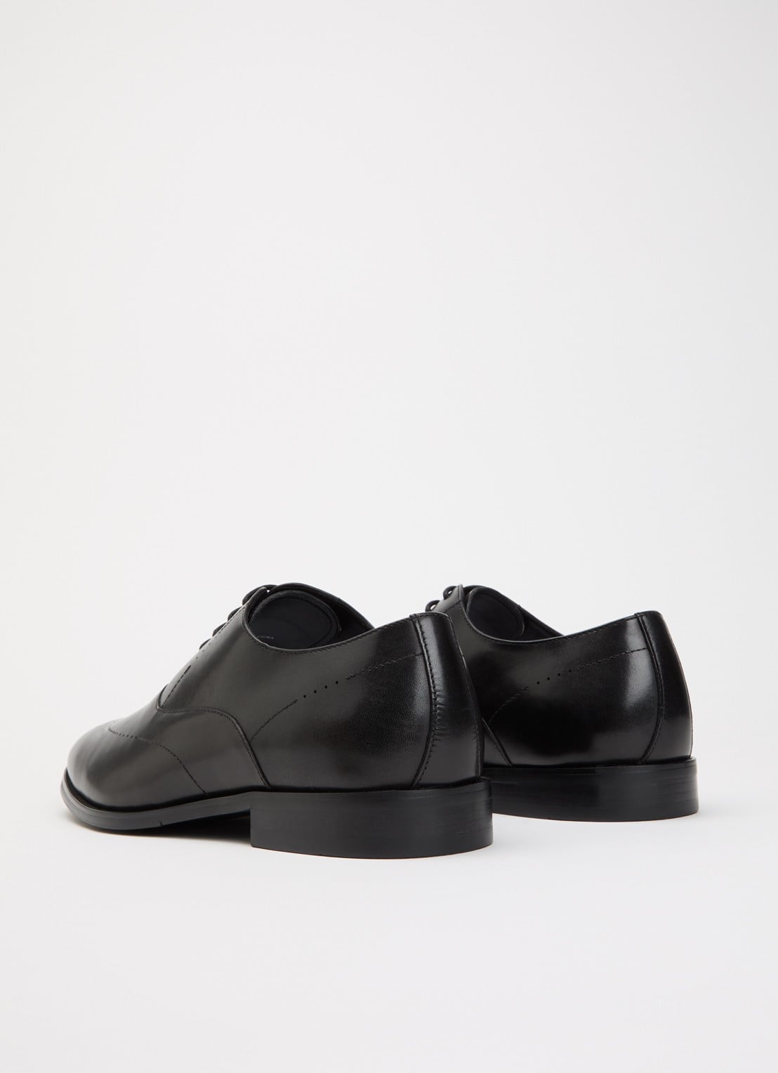 Dune London Shaay veterschoen van leer - achterkant zwart
