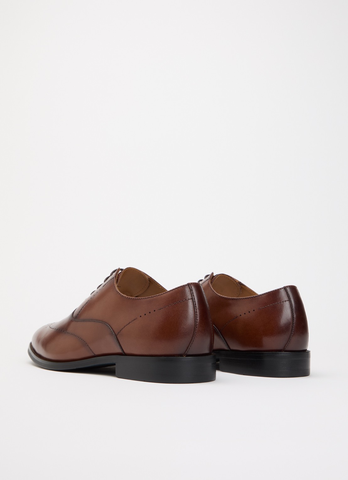 Dune London Shaay veterschoen van leer - achterkant bruin