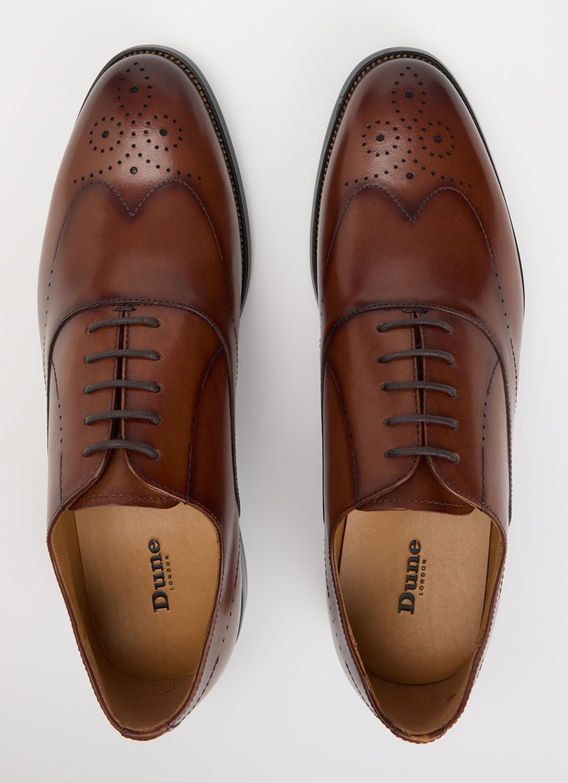 Dune London Shaay veterschoen van leer - detail 4 bruin
