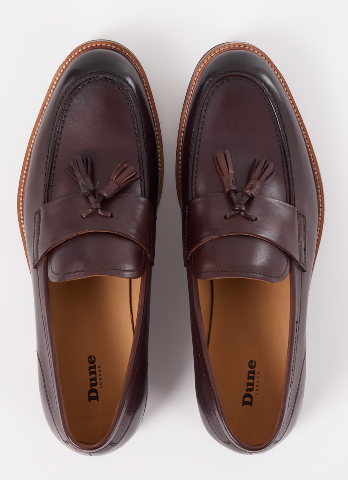 Dune London Shaw loafer  - detail 3 donkerbruin