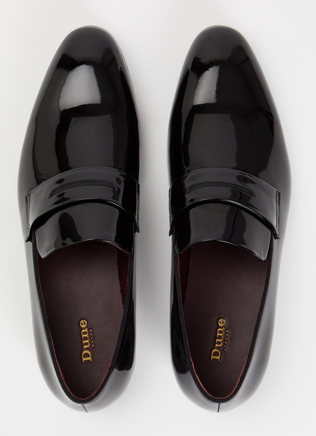 Dune London Simpso loafer van lakleer - detail 3 zwart
