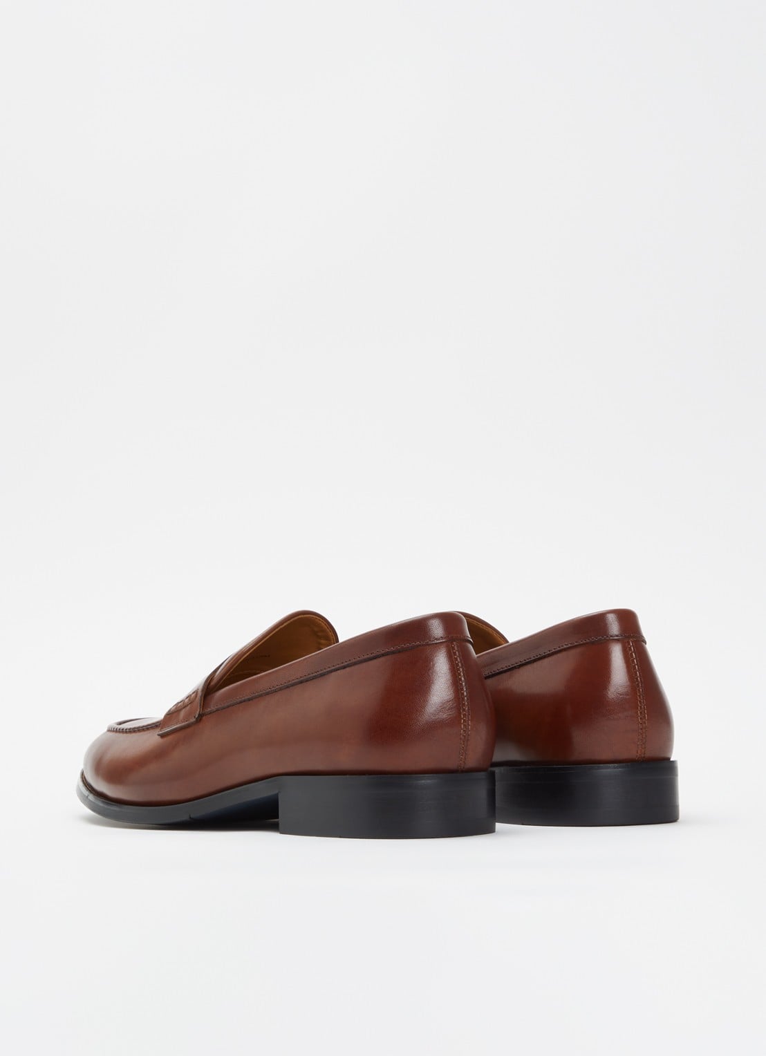 Dune London Skylers loafer van leer - achterkant 2 bruin