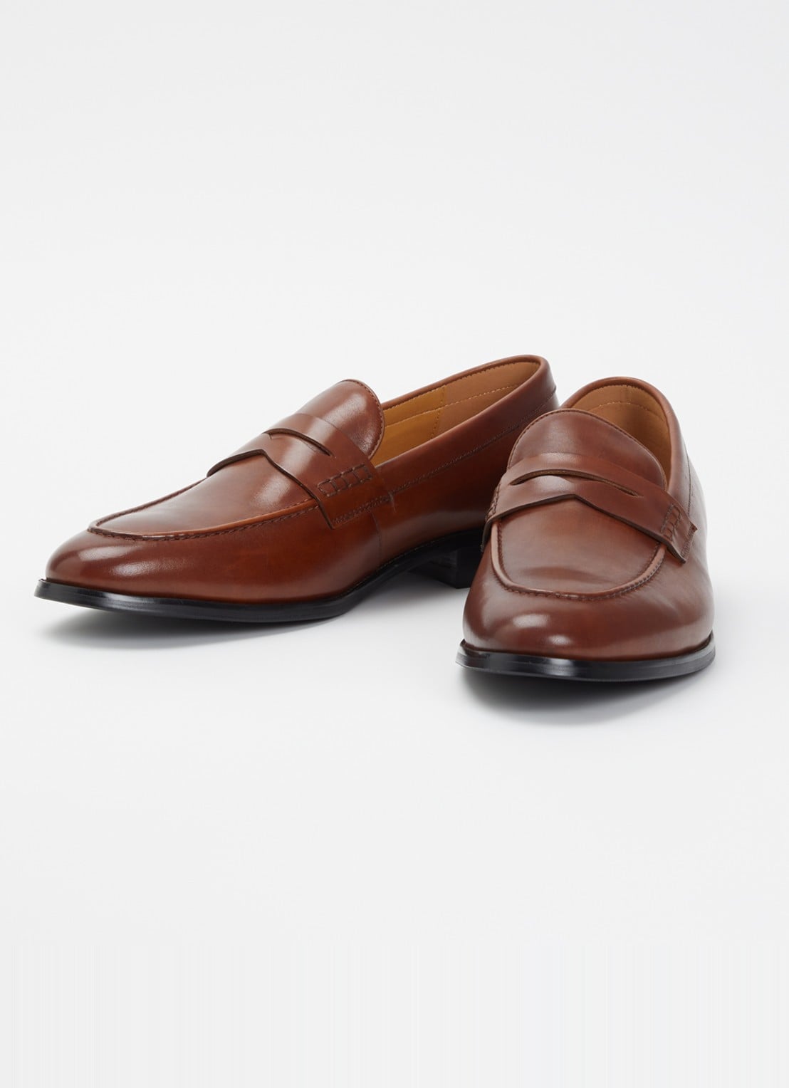 Dune London Skylers loafer van leer - detail 3 bruin