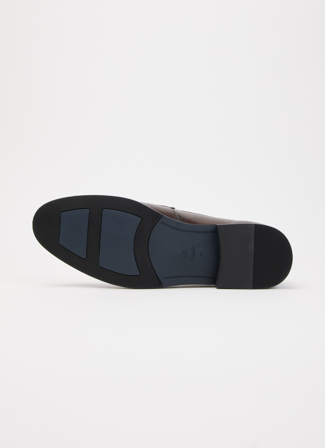 Dune London Skylers loafer van leer - detail 4 donkerbruin