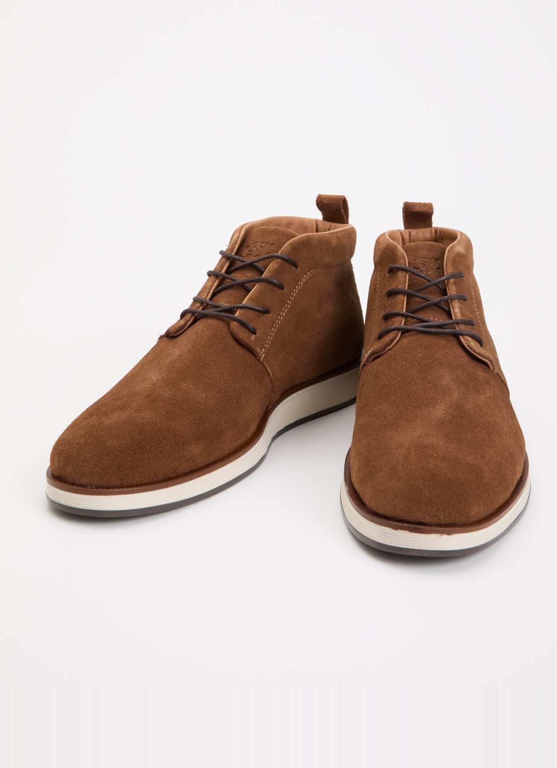 Dune London Smoky veterschoen van leer - detail 3 hazelnootbruin