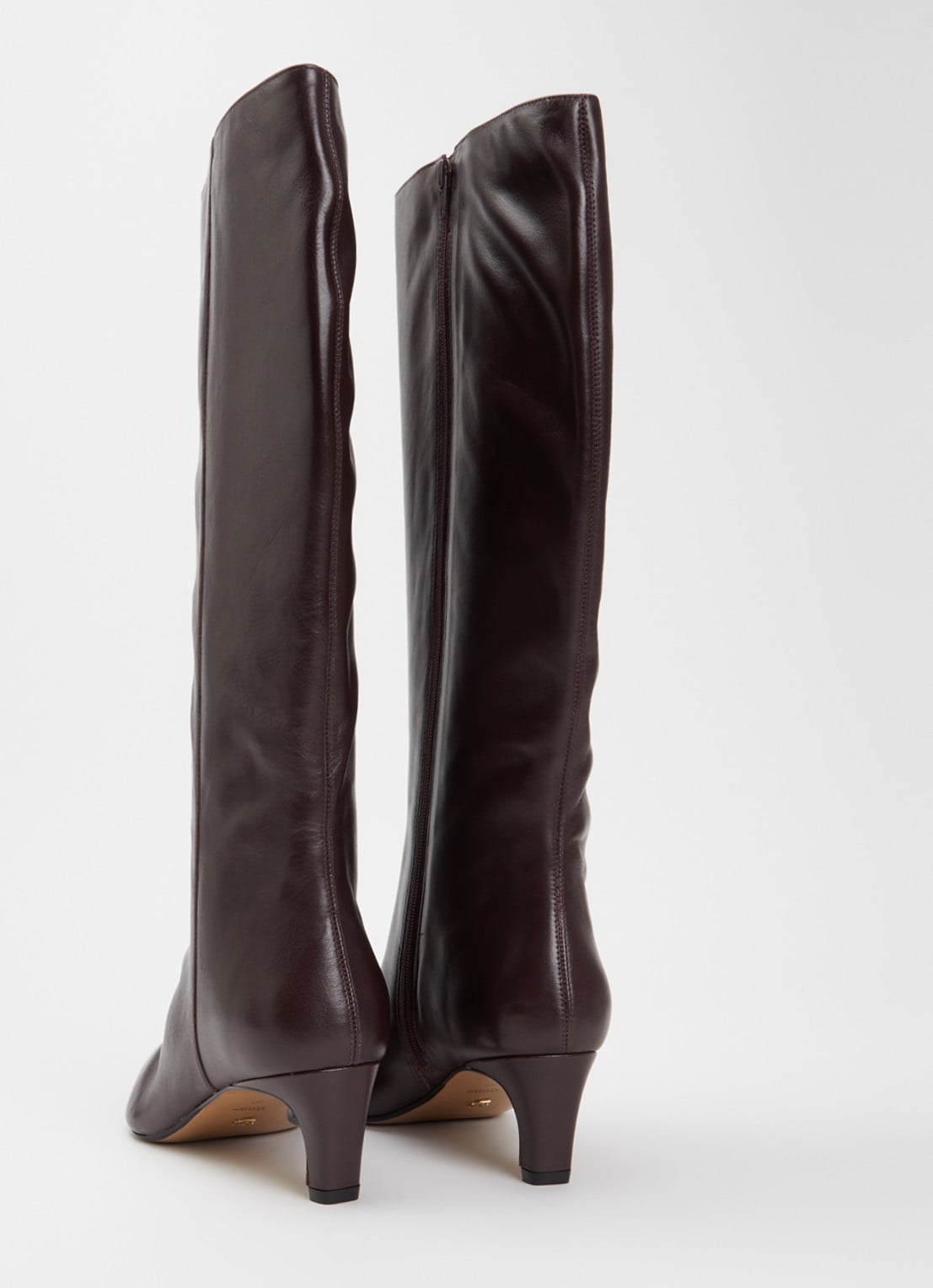 Dune London Smoulder laars van leer - achterkant 4 aubergine