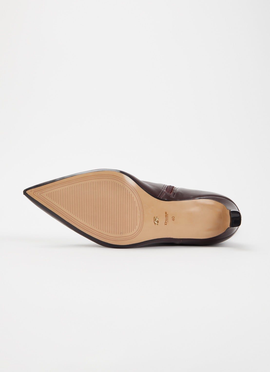 Dune London Smoulder laars van leer - detail 2 aubergine