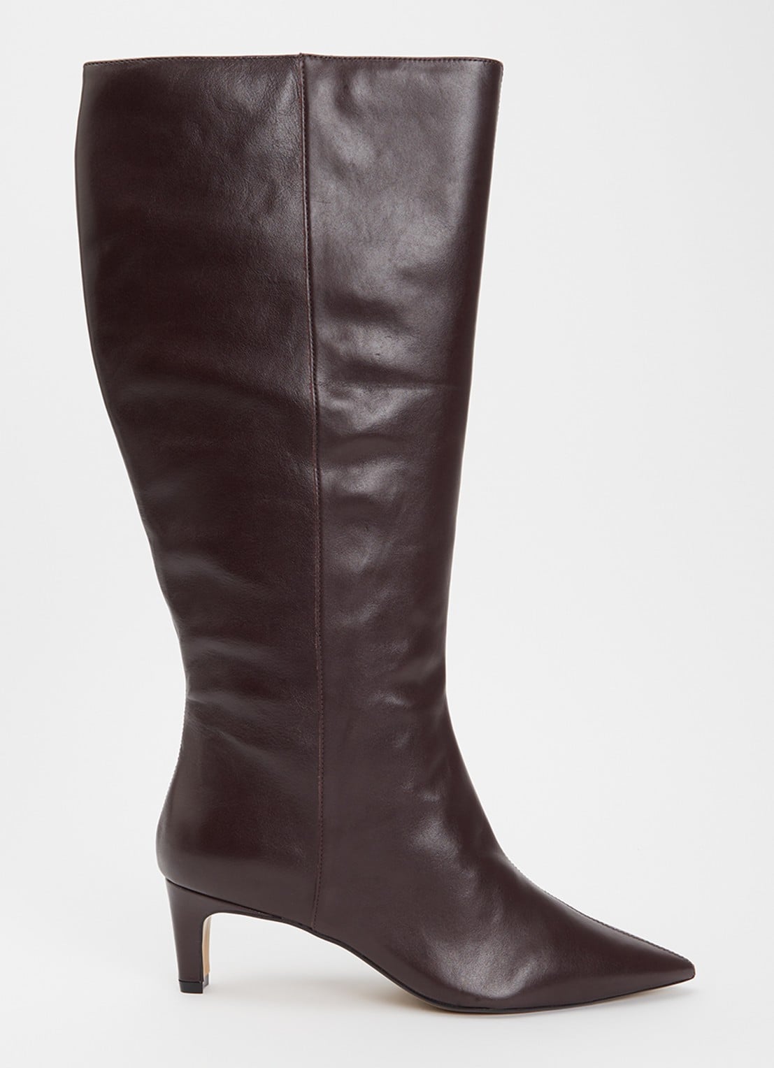 Dune London Smoulder laars van leer - voorkant 3 aubergine