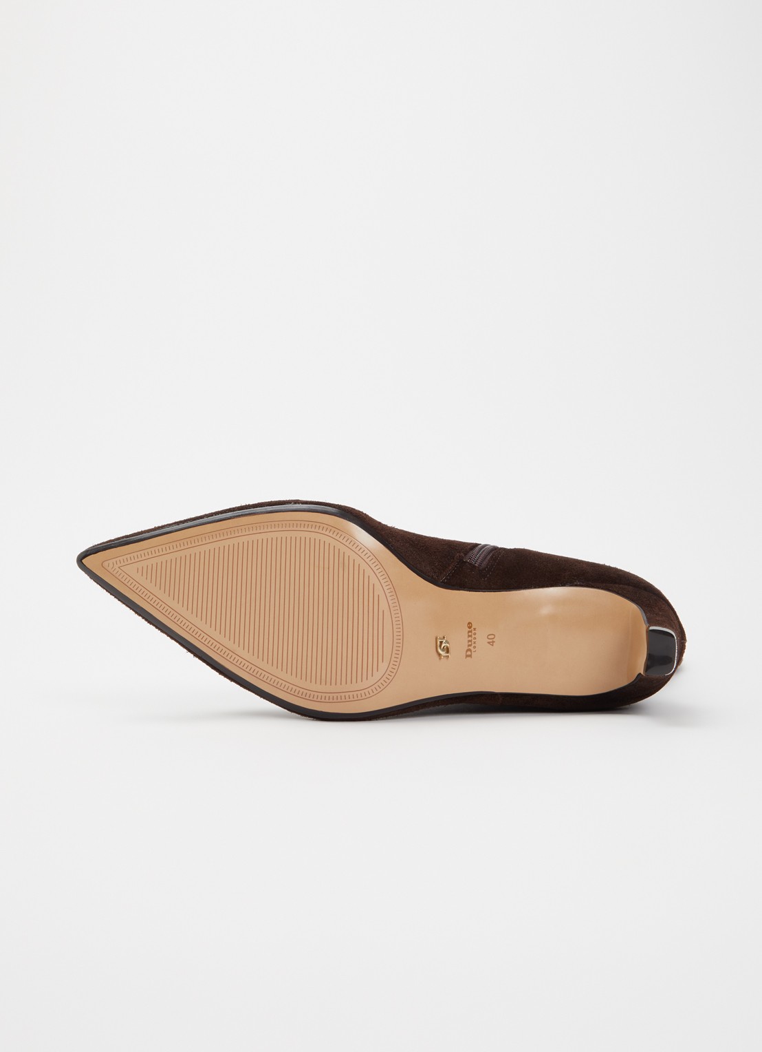 Dune London Smoulder laars van leer - detail 3 chocoladebruin