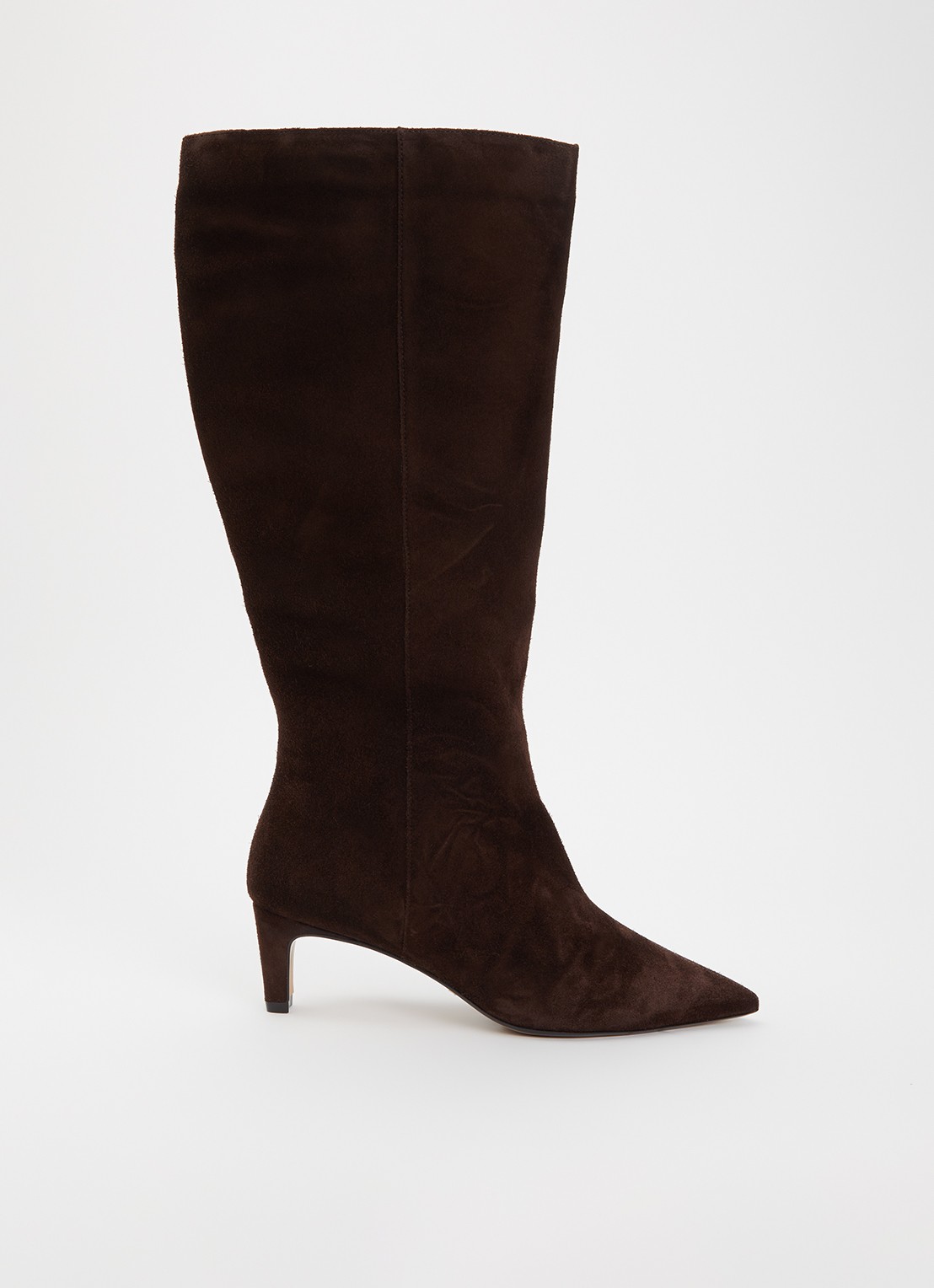 Dune London Smoulder laars van leer - voorkant 4 chocoladebruin