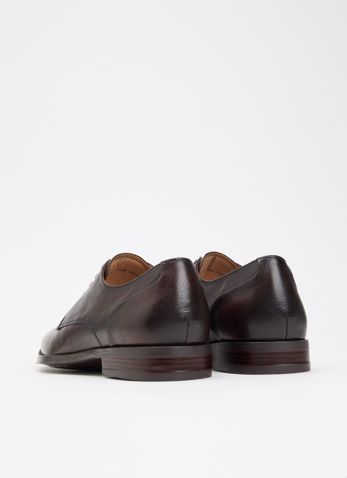 Dune London Sole veterschoen van leer - achterkant 2 donkerbruin