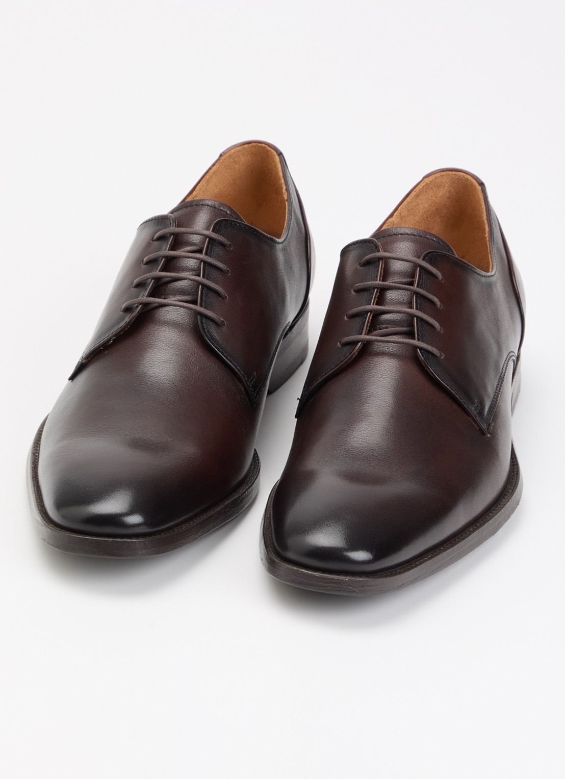 Dune London Sole veterschoen van leer - detail 3 donkerbruin