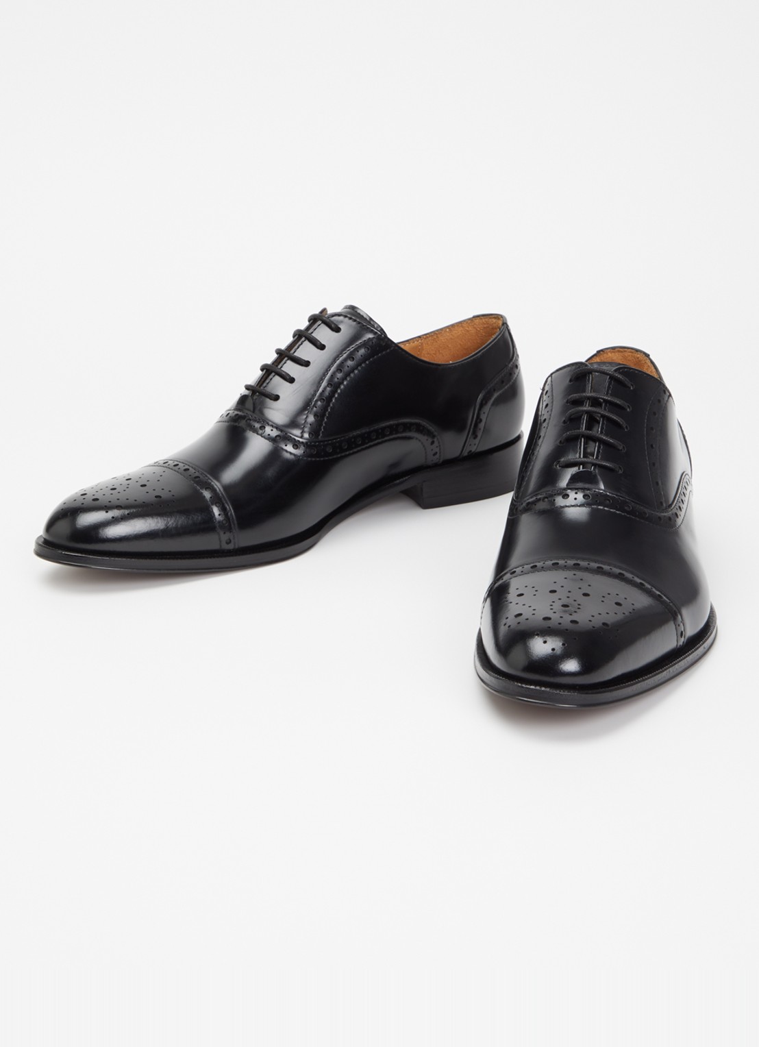 Dune London Soliders brogue van leer - detail 3 zwart