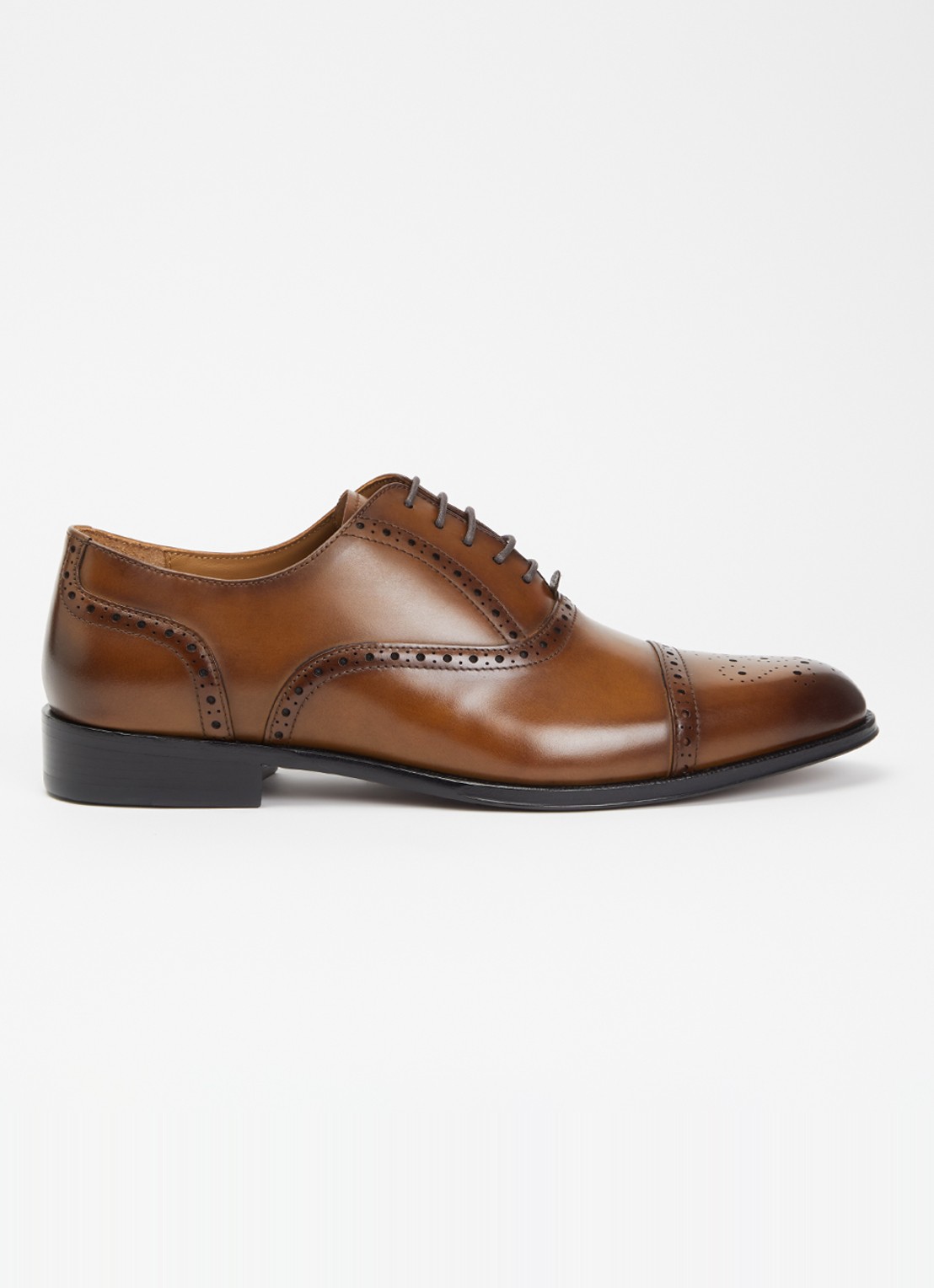 Dune London Soliders brogue van leer - voorkant 5 bruin
