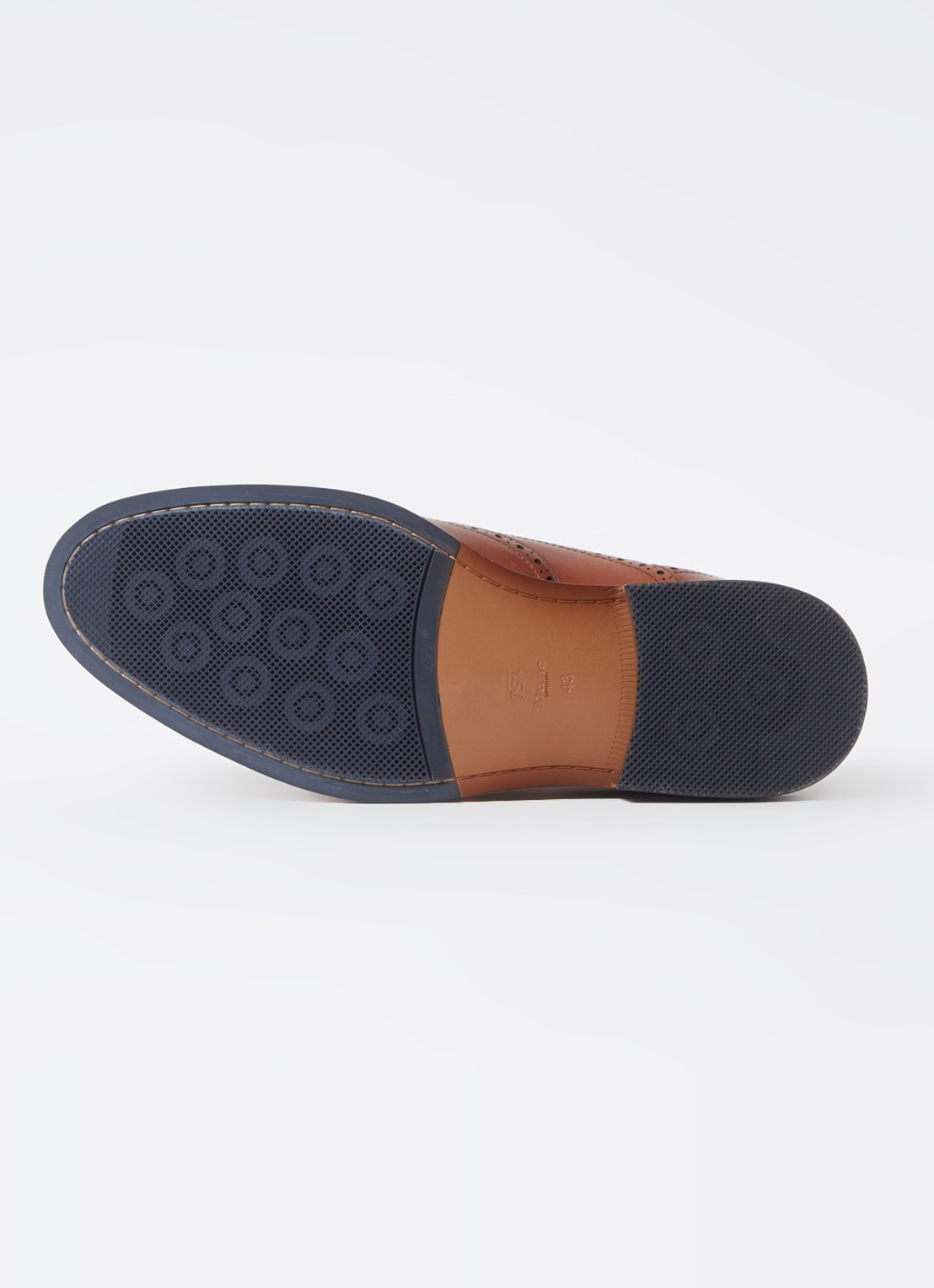 Dune London Solihull brogue van leer  - detail 5 hazelnootbruin