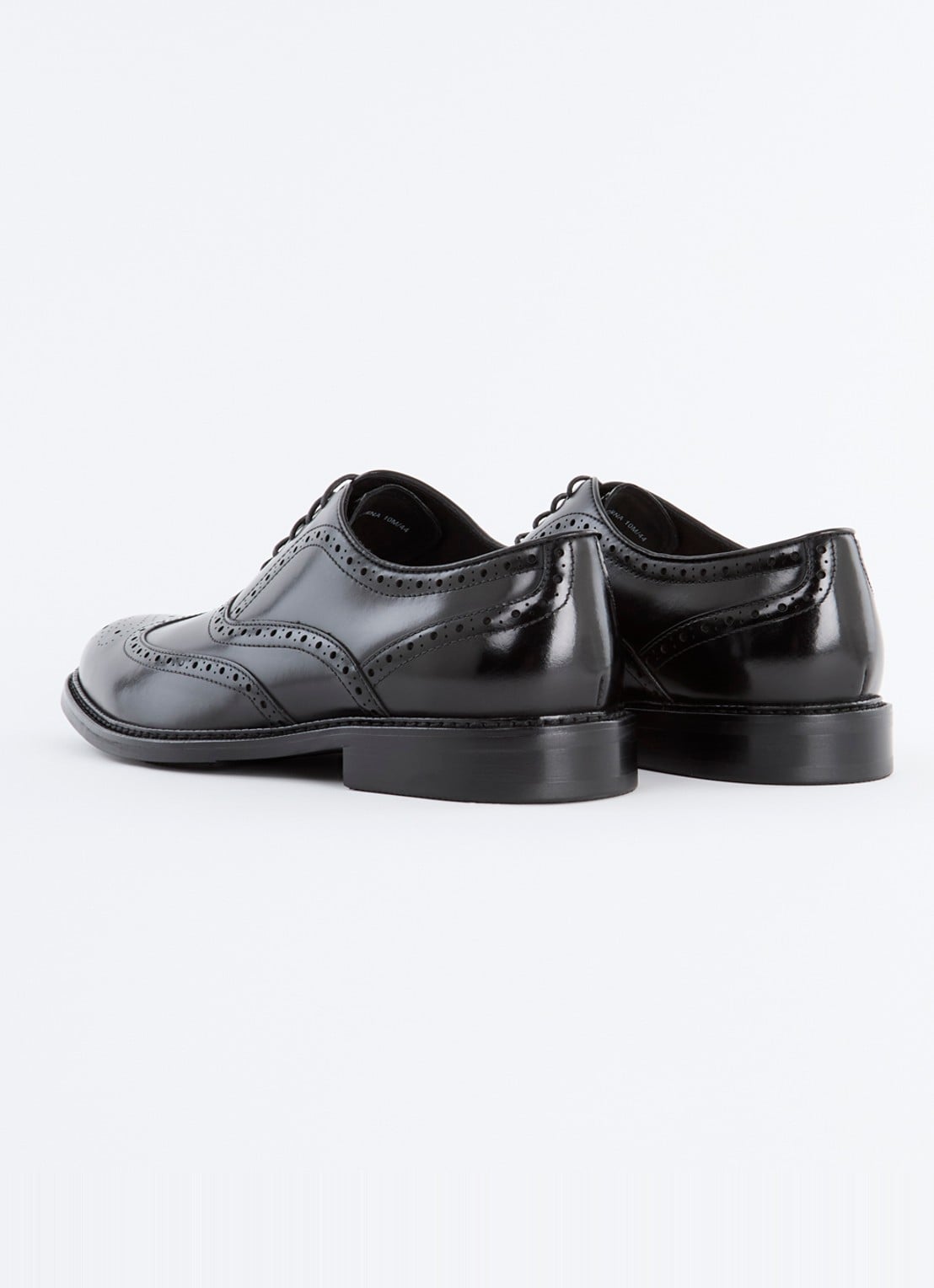 Dune London Solihull brogue van leer  - achterkant zwart