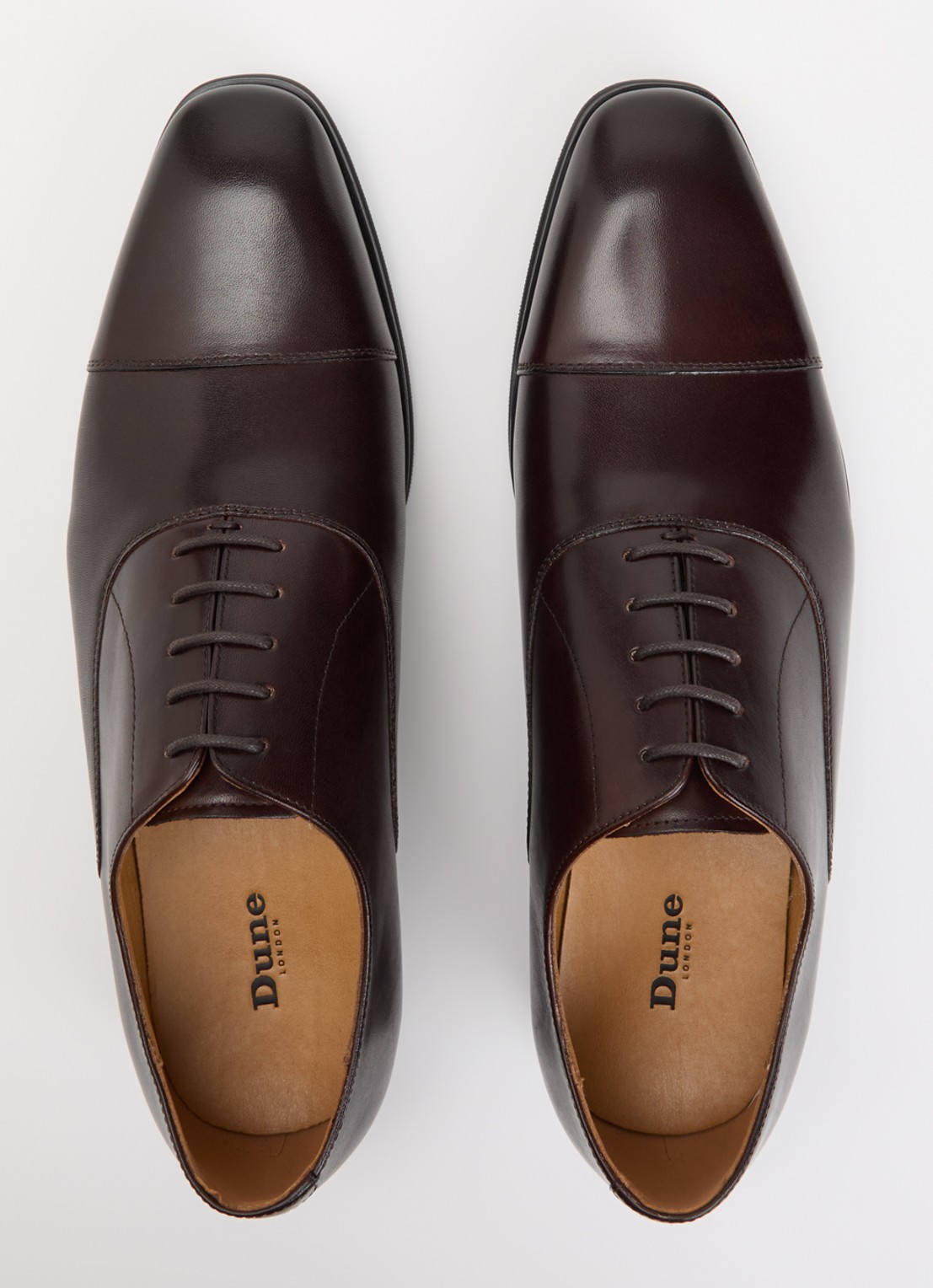 Dune London Solver veterschoen van leer - detail 3 bruin