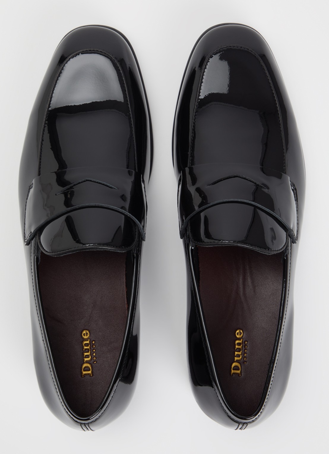 Dune London Spin loafer van lakleer - detail 3 zwart