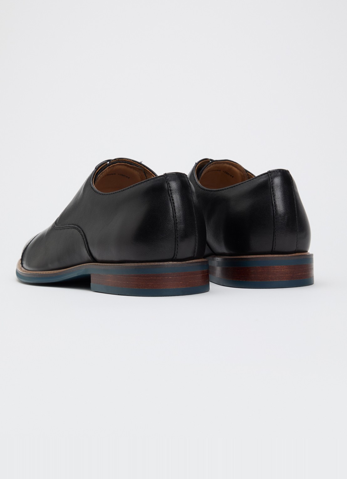 Dune London Stanlakes veterschoen van leer  - achterkant 5 zwart
