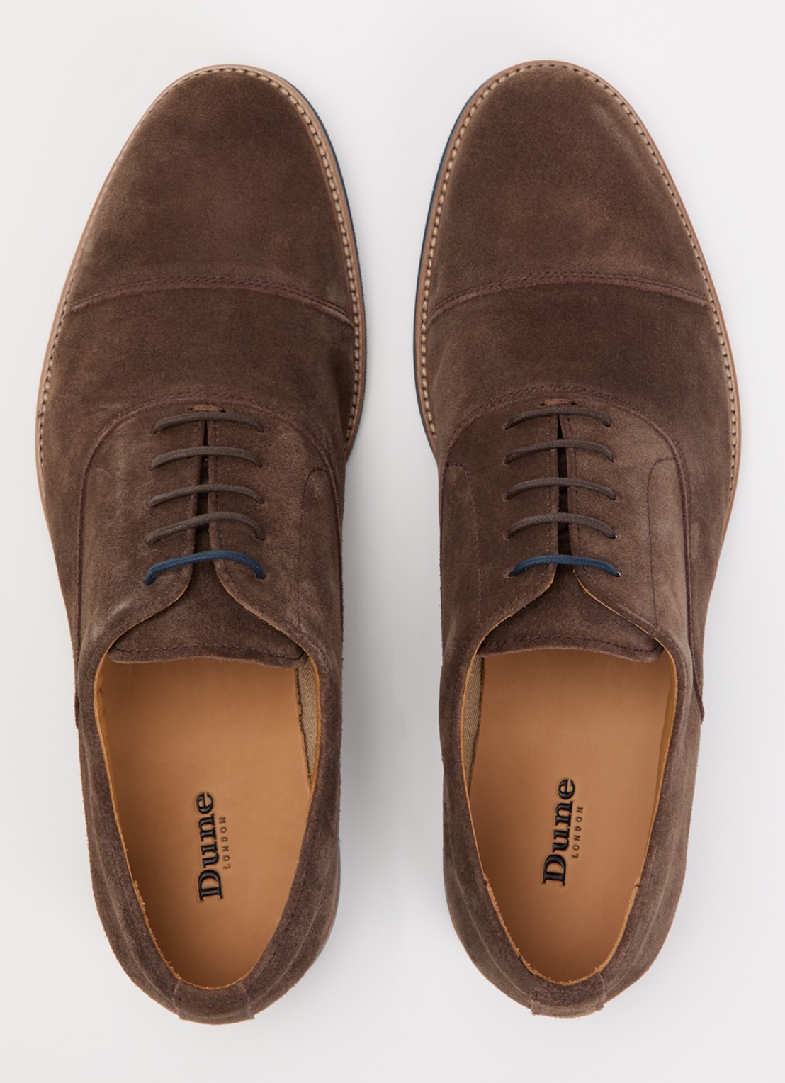 Dune London Stanlakes veterschoen van leer  - detail 2 bruin