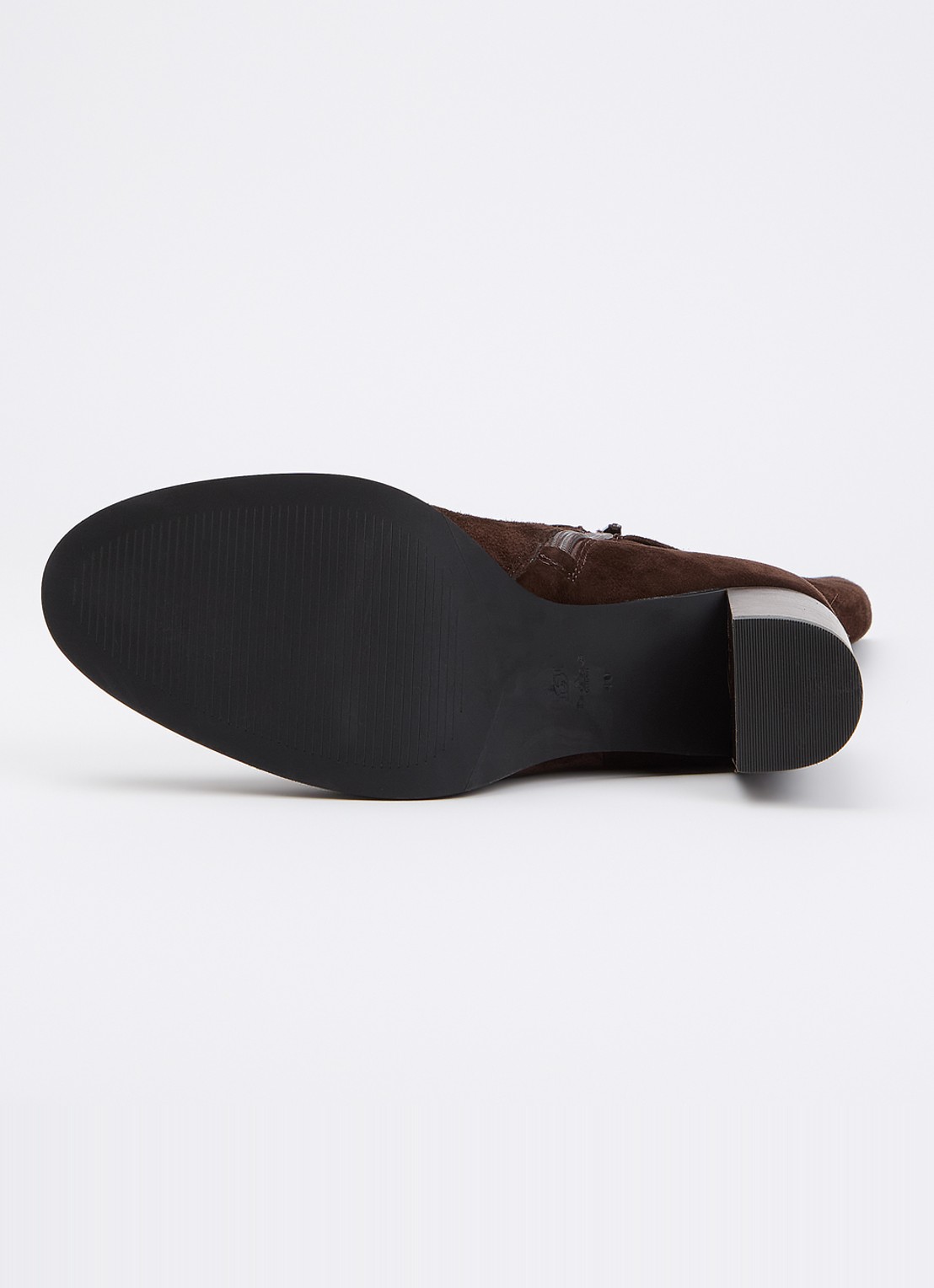 Dune London Starlling laars van leer met gesp detail - detail 2 donkerbruin