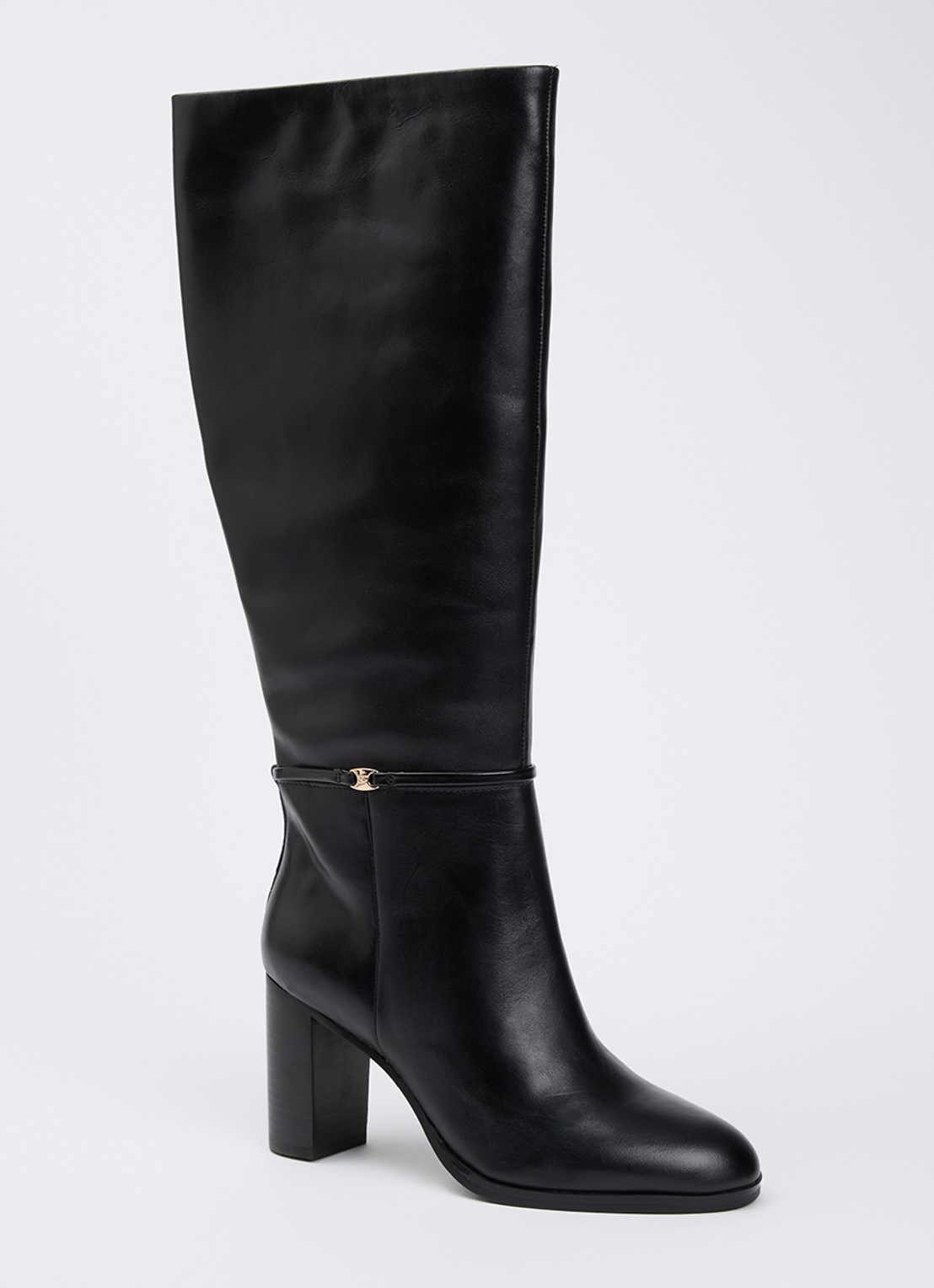 Dune London Starlling laars van leer met gesp detail - voorkant 2 zwart