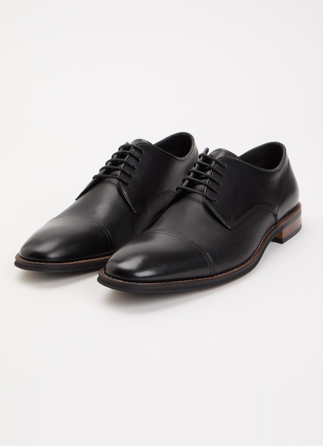 Dune London Stones veterschoen van leer - detail 3 zwart