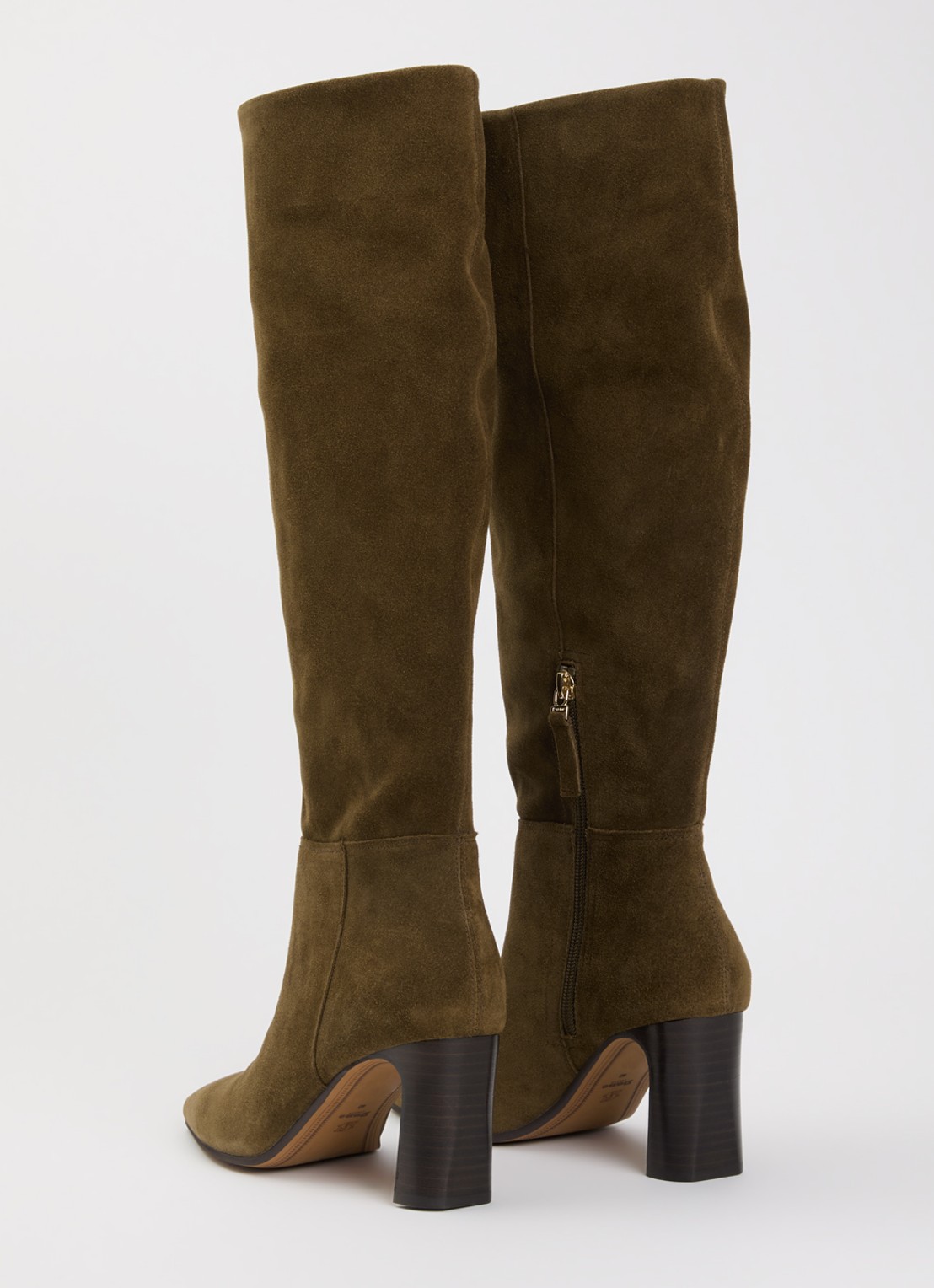 Dune London Stride laars van suède - achterkant 2 khaki