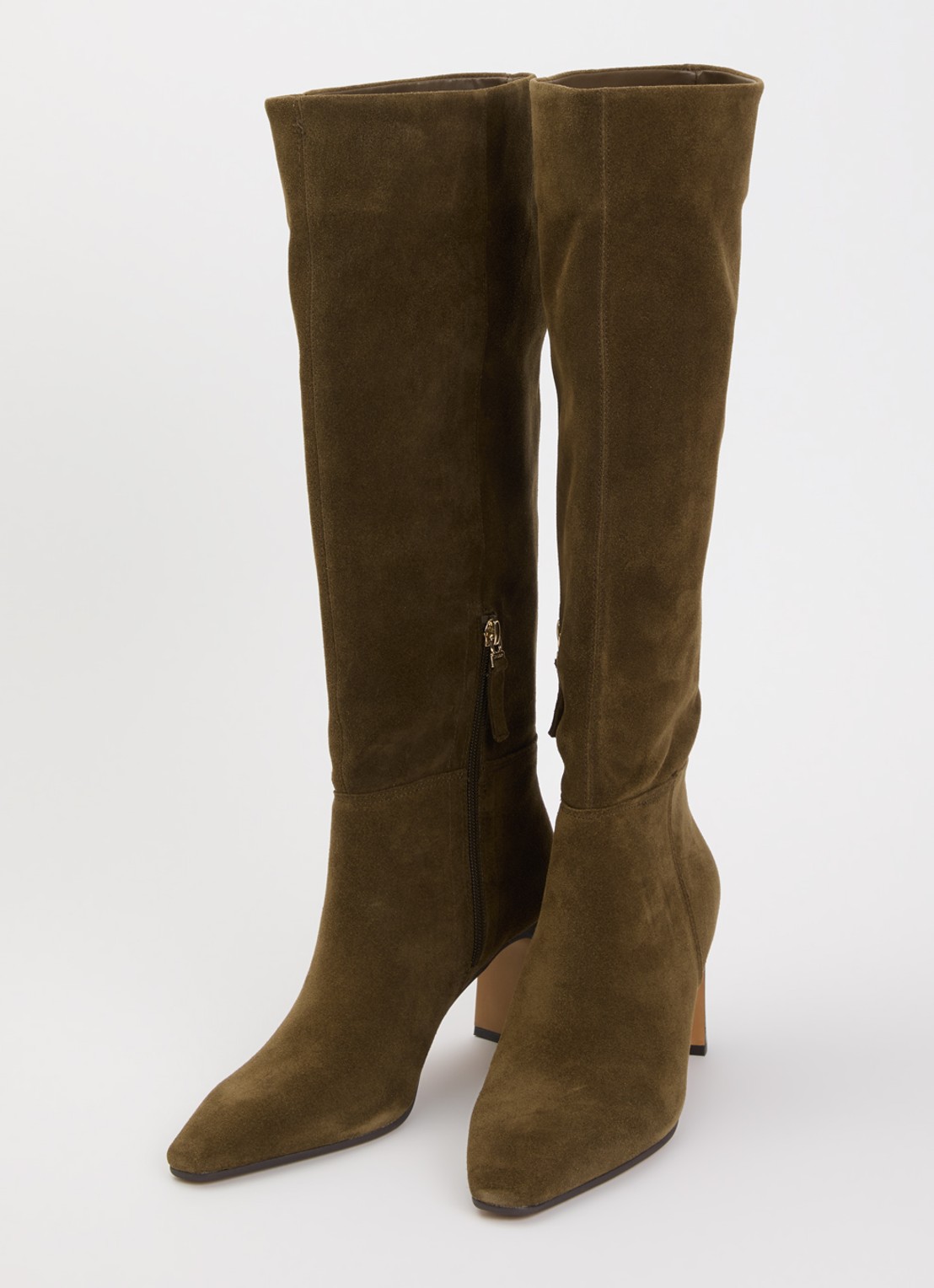 Dune London Stride laars van suède - detail 3 khaki