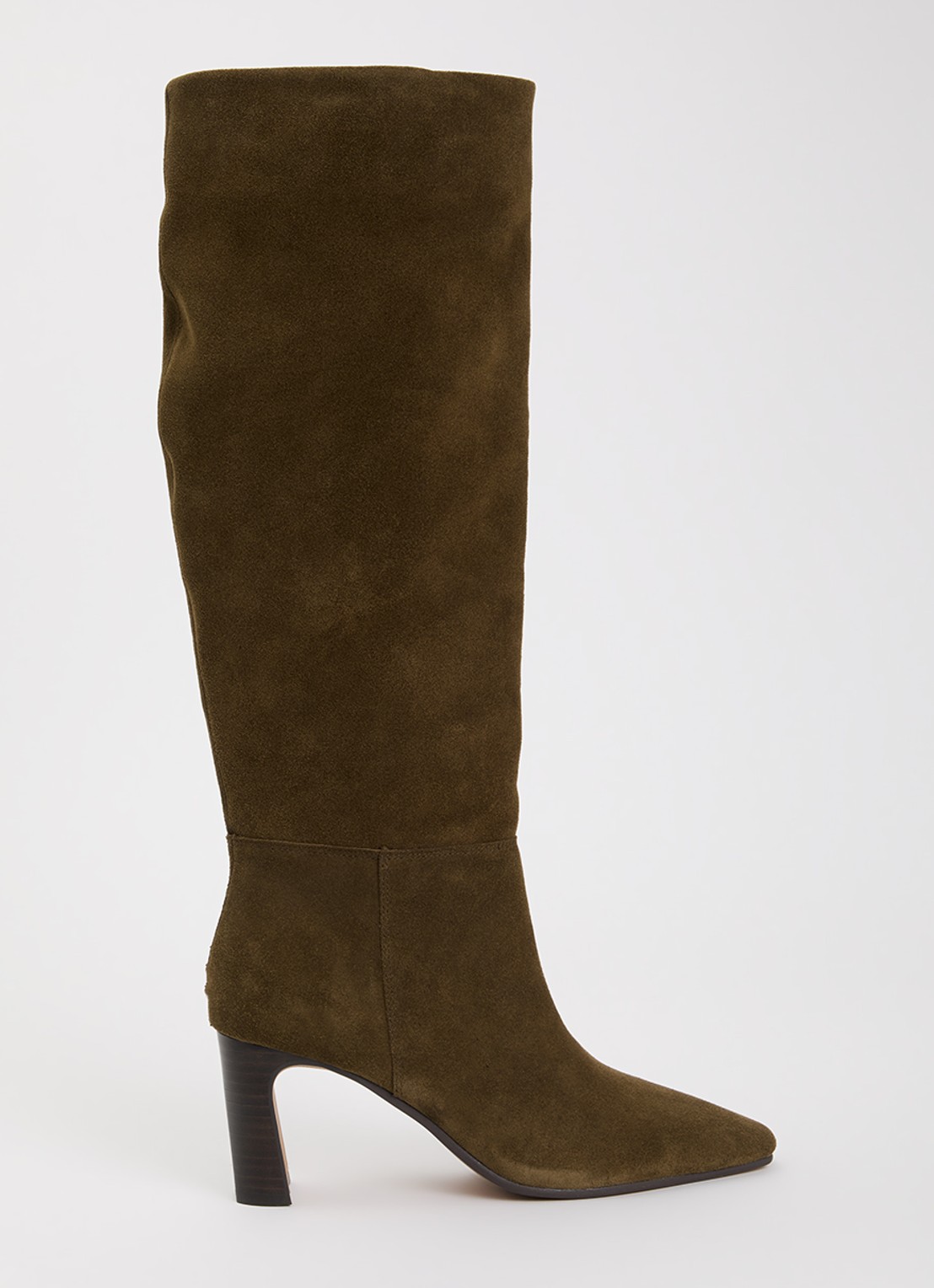 Dune London Stride laars van suède - voorkant khaki