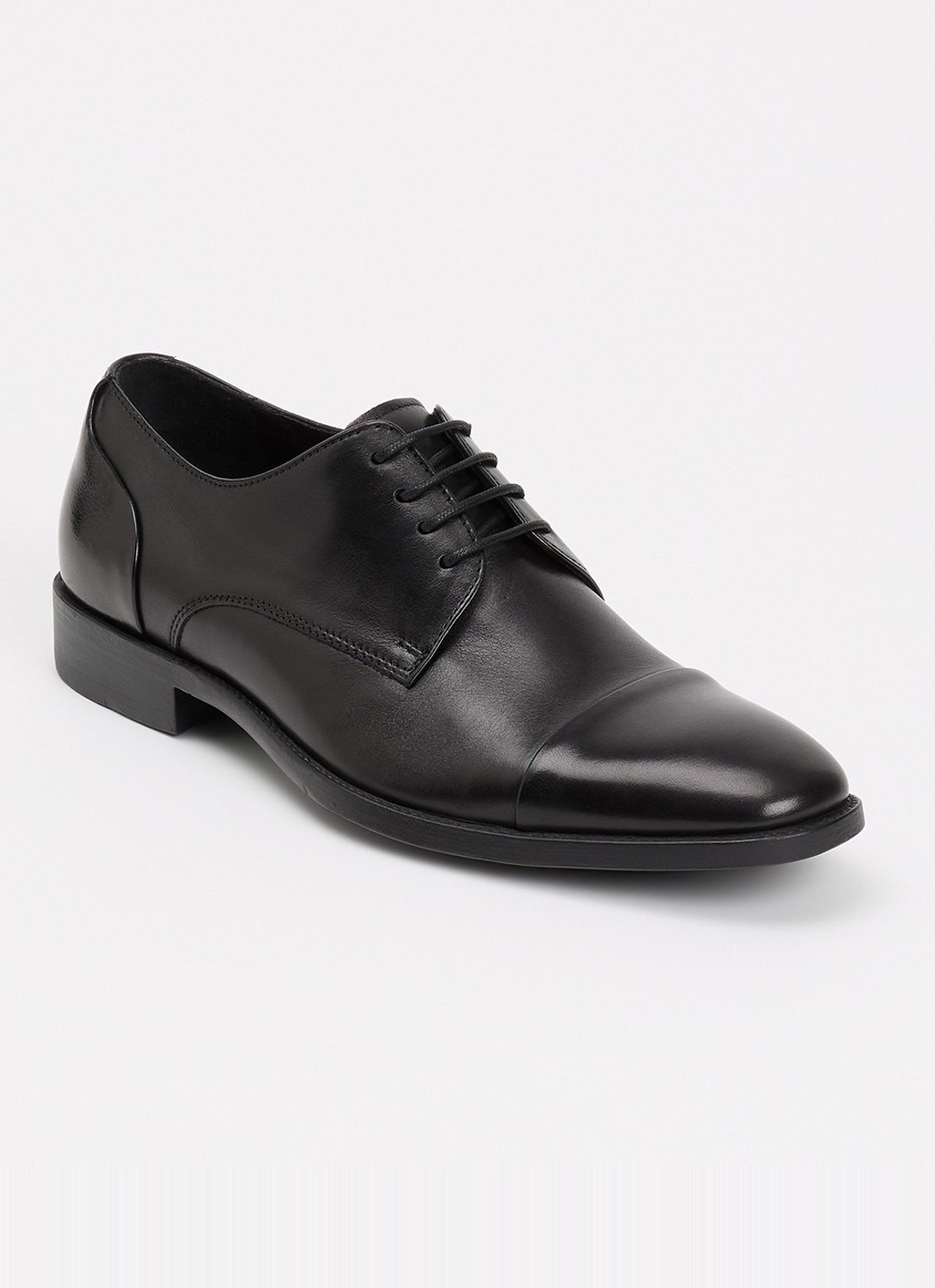 Dune London Suffix veterschoen van leer - voorkant 5 zwart