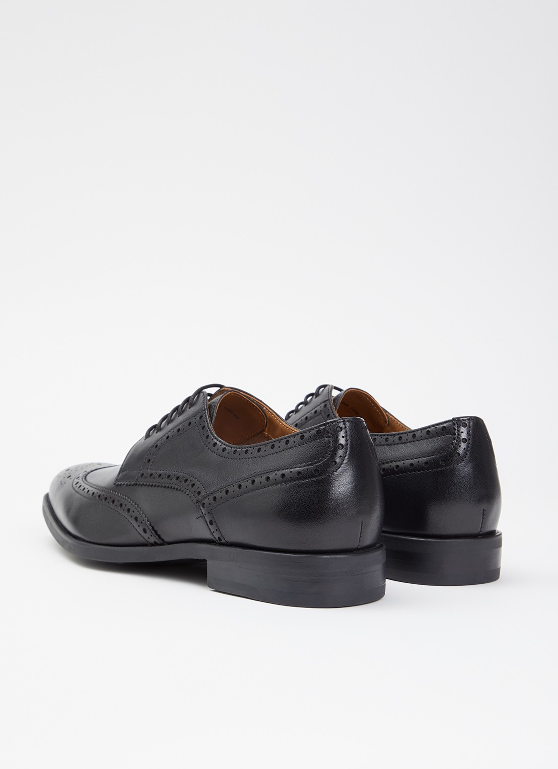 Dune London Sunni brogue van leer - achterkant 2 zwart