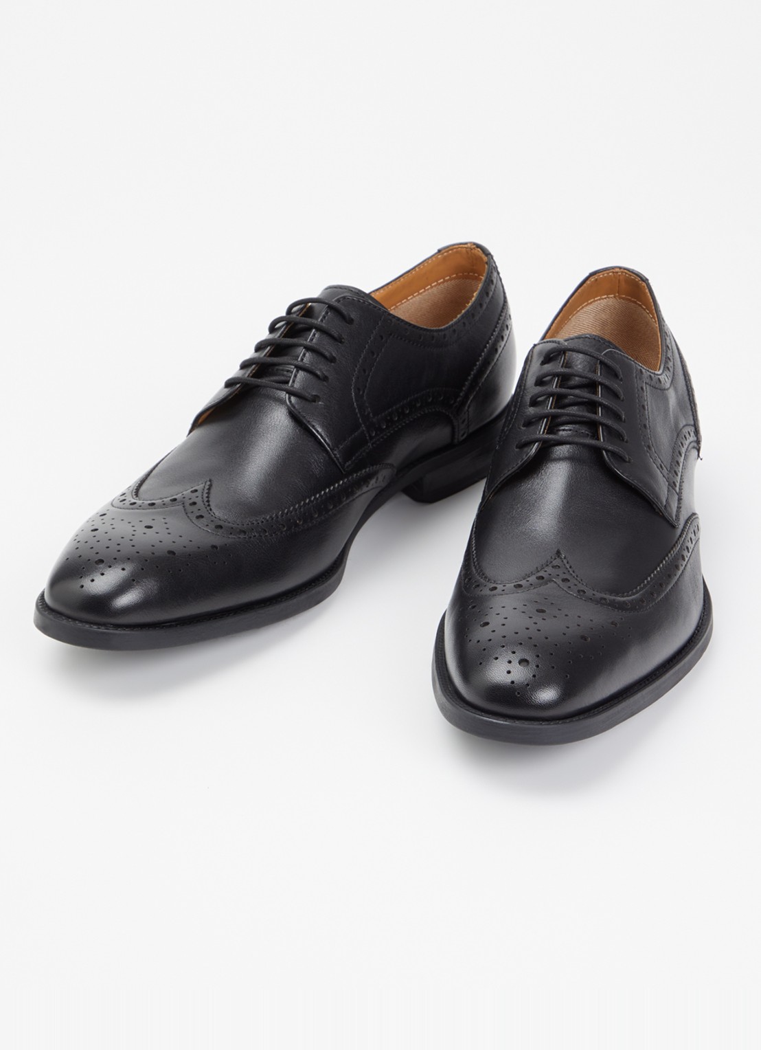 Dune London Sunni brogue van leer - detail 3 zwart