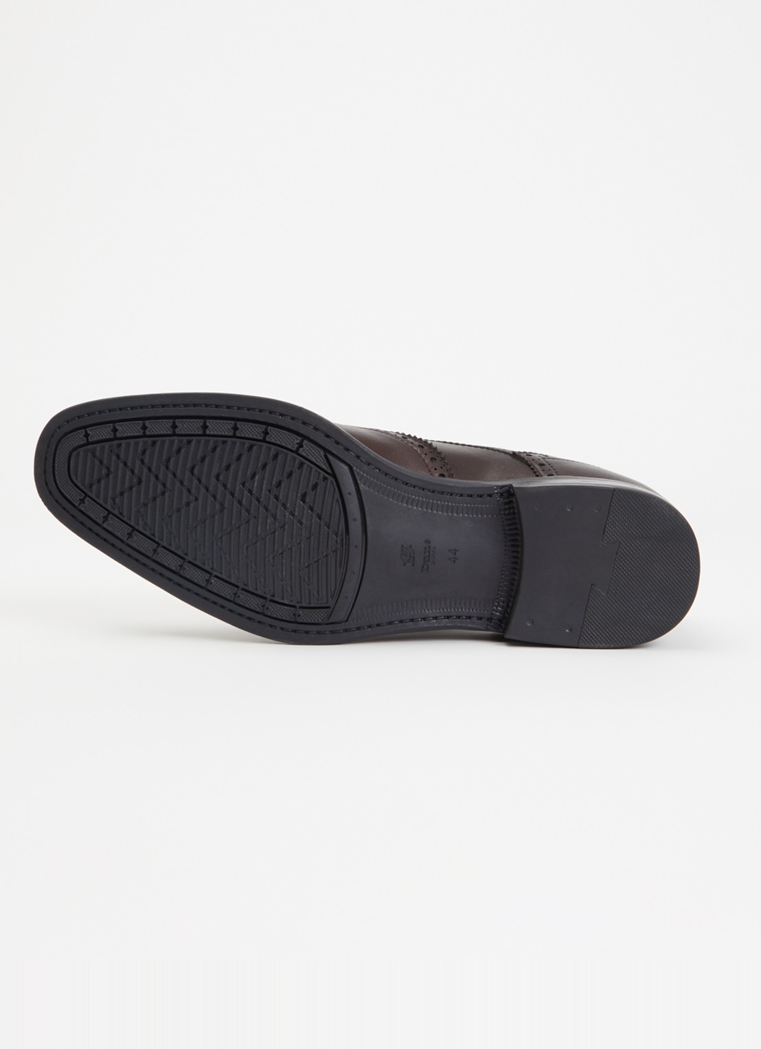 Dune London Sunni Wide Fit brogue van leer  - detail 3 donkerbruin