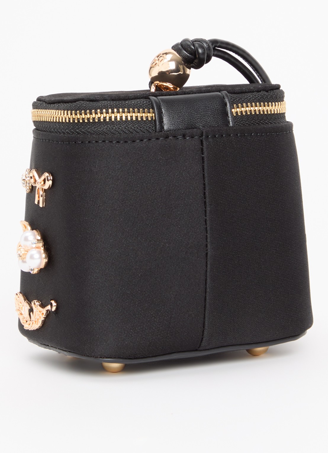 Dune London Surround make-up tas - achterkant diepzwart